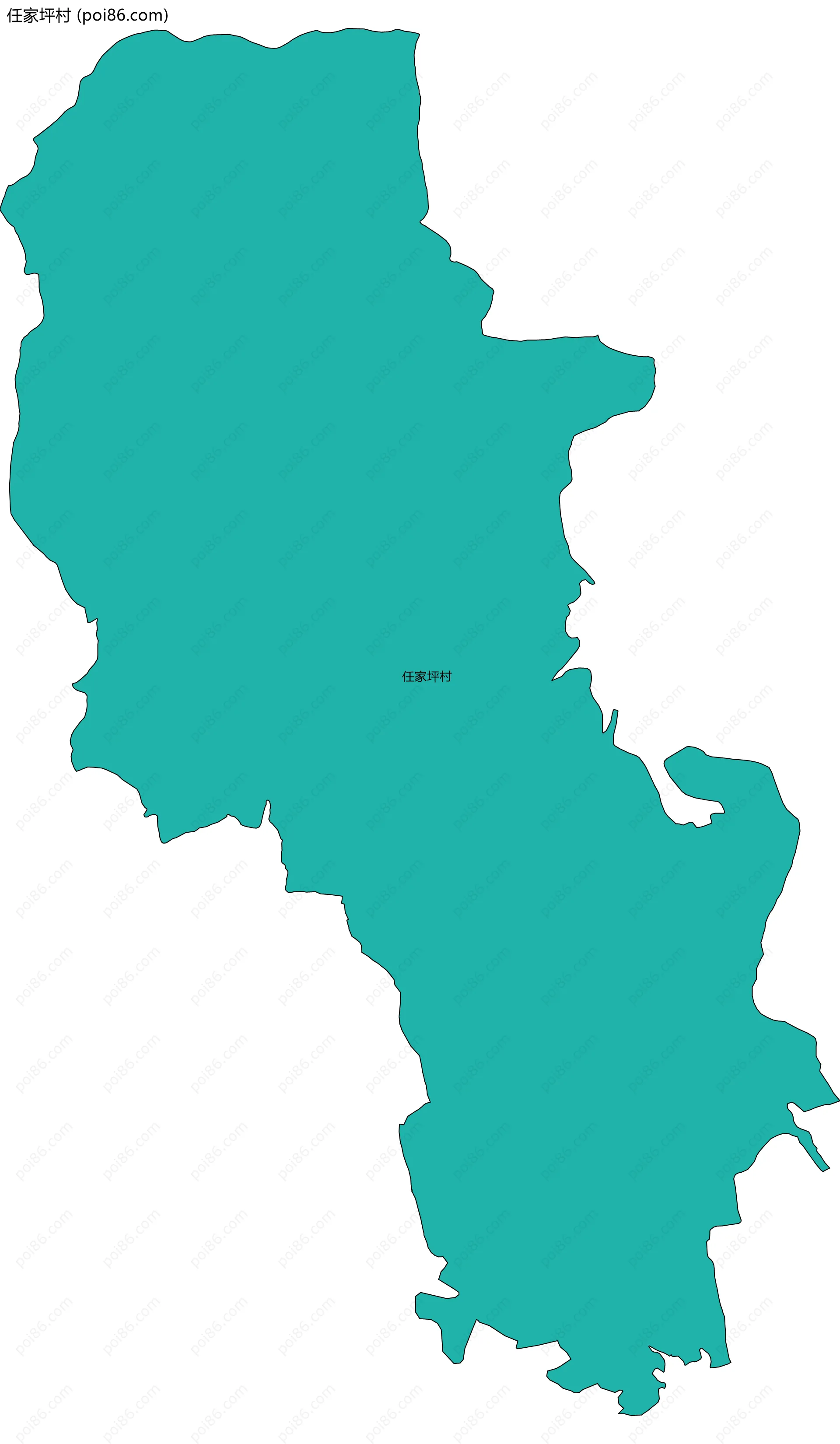 任家坪村边界地图