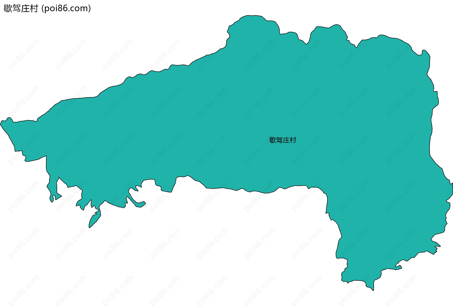 歇驾庄村边界地图