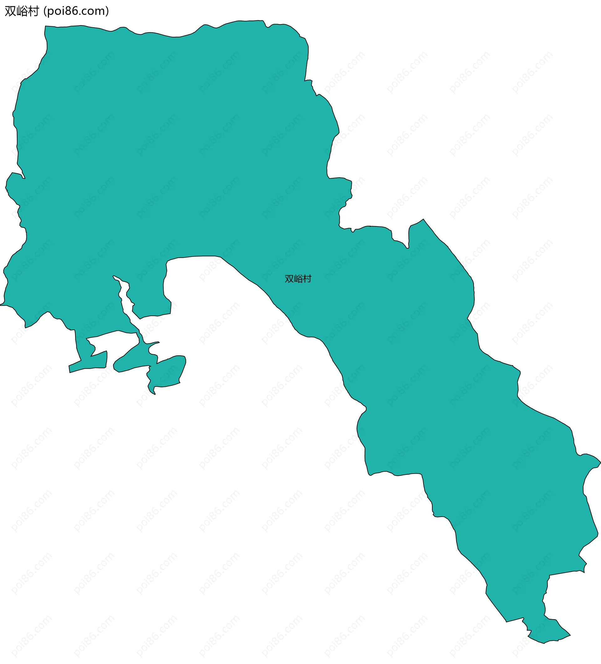 双峪村边界地图