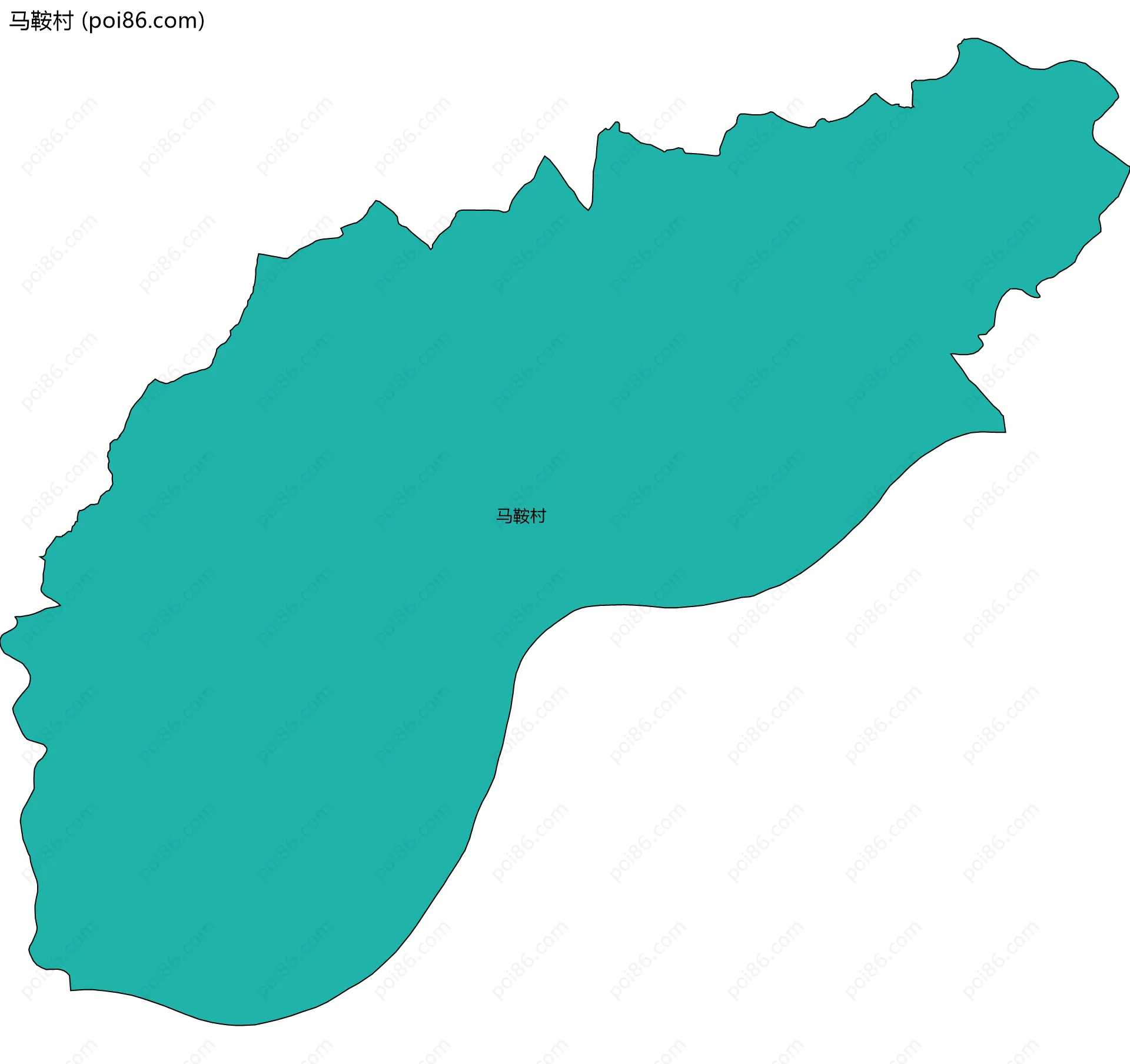 马鞍村边界地图