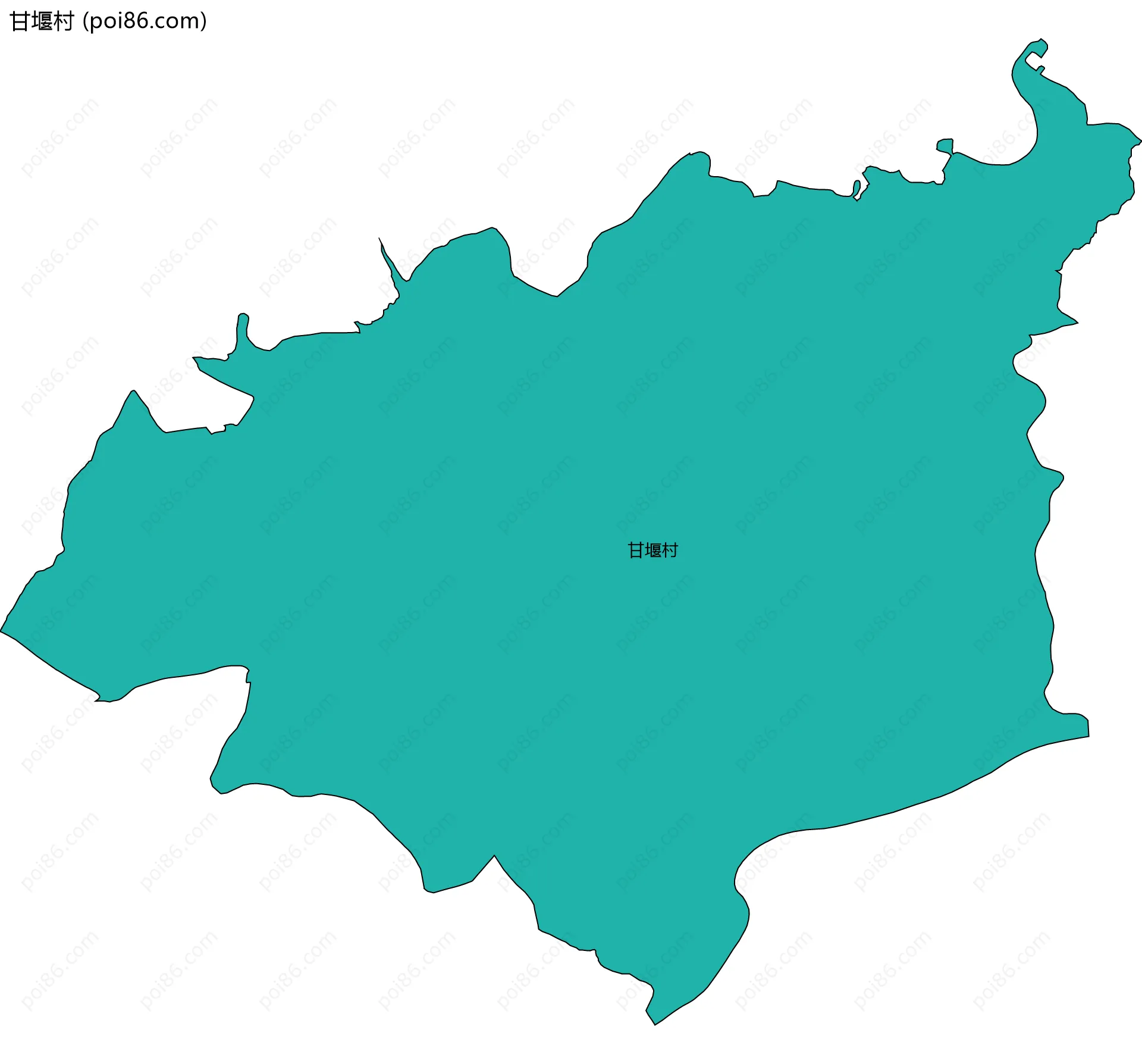 甘堰村边界地图