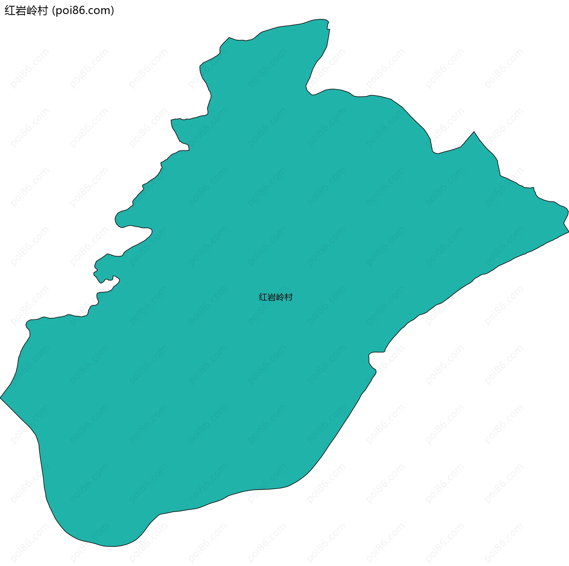 红岩岭村边界地图