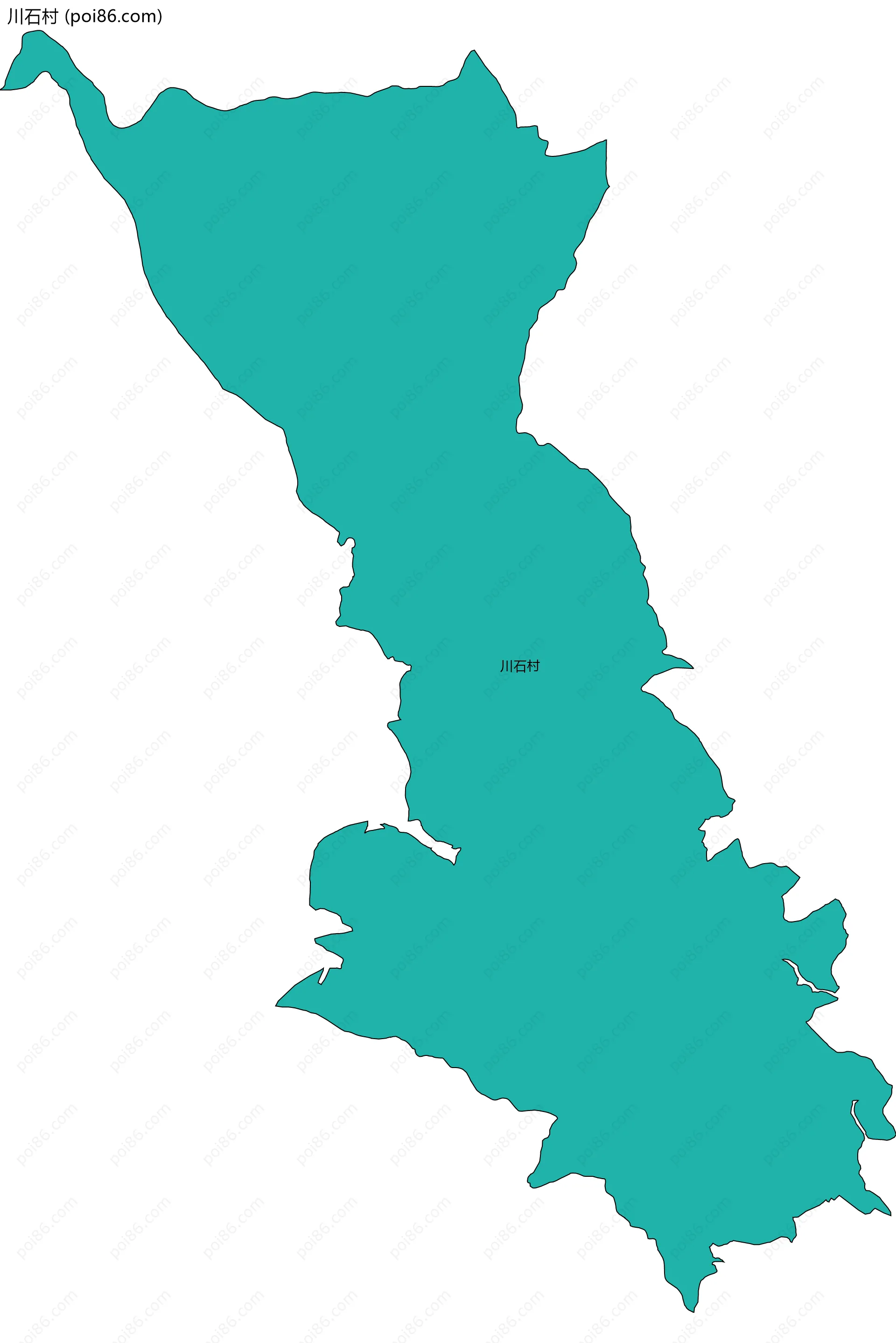 川石村边界地图