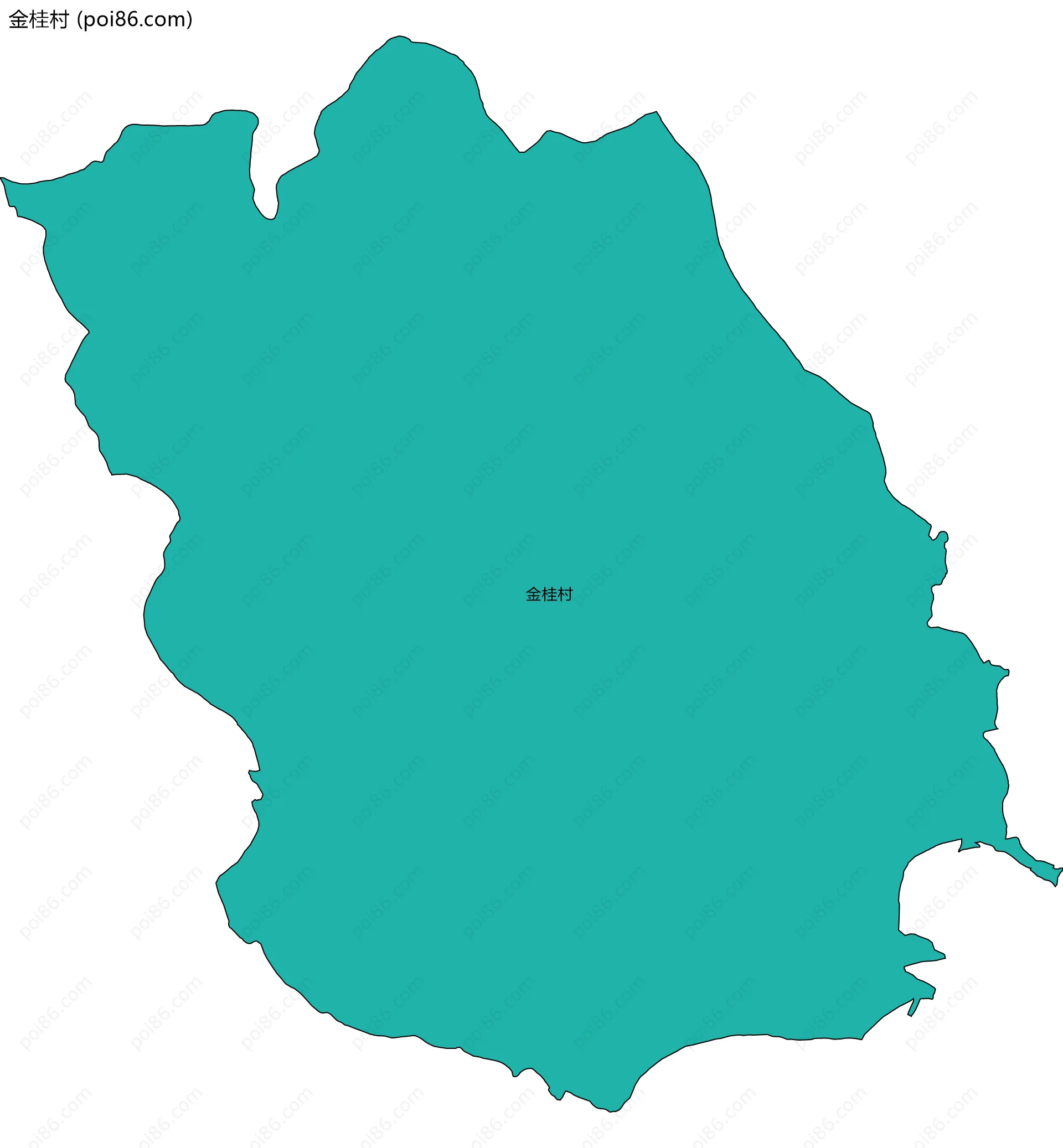 金桂村边界地图