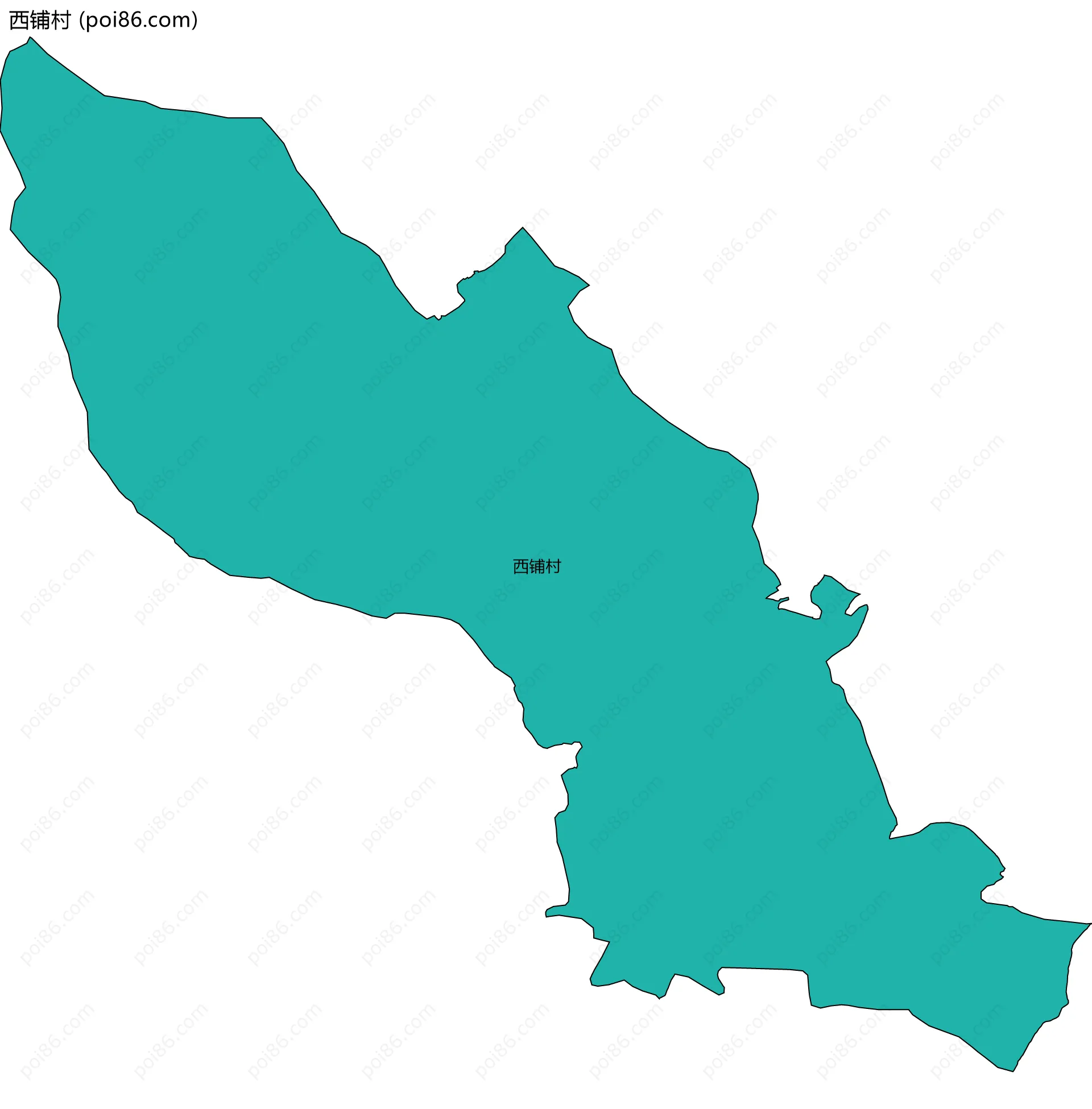 西铺村边界地图