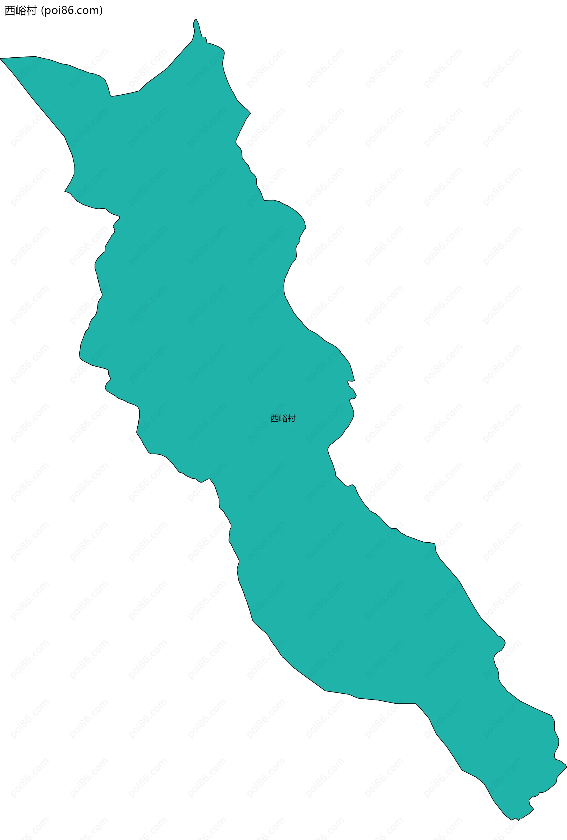 西峪村边界地图