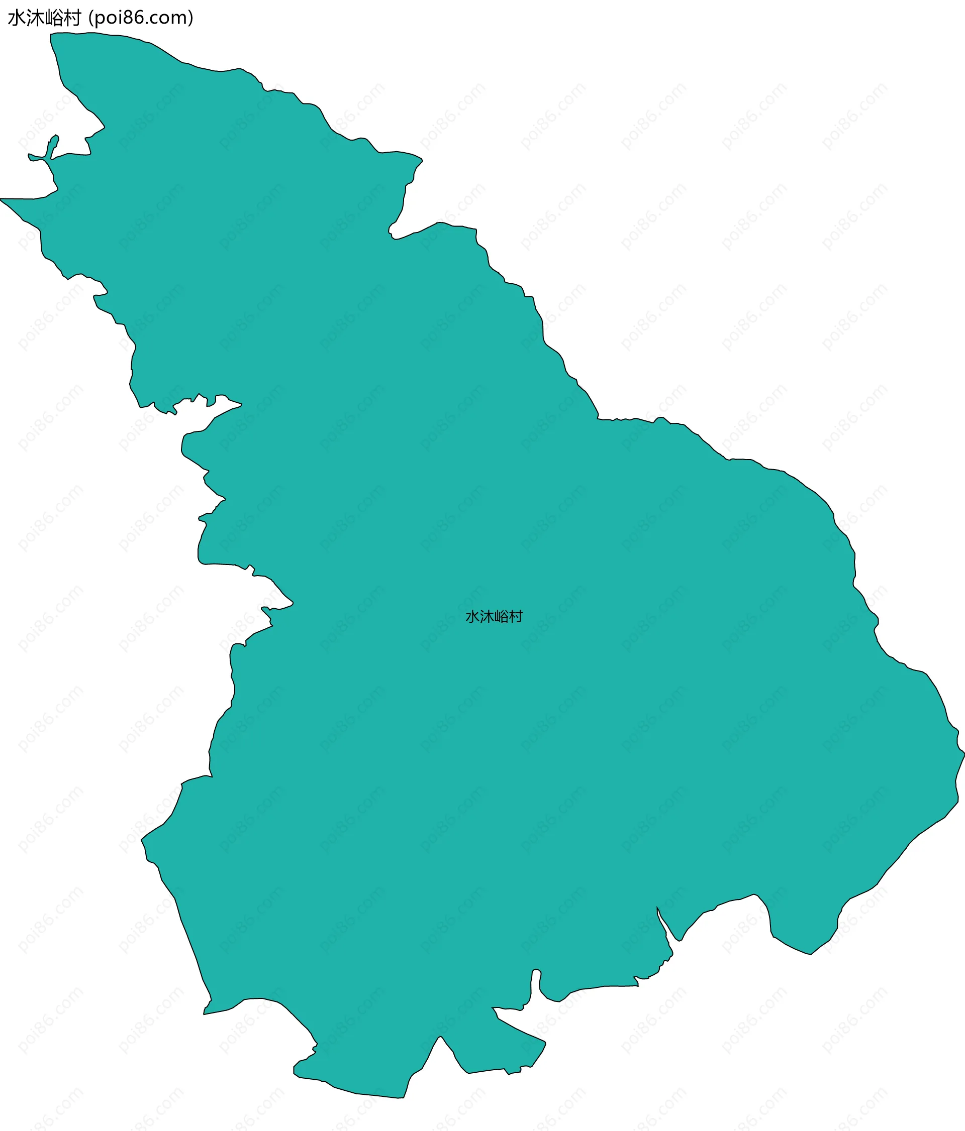 水沐峪村边界地图