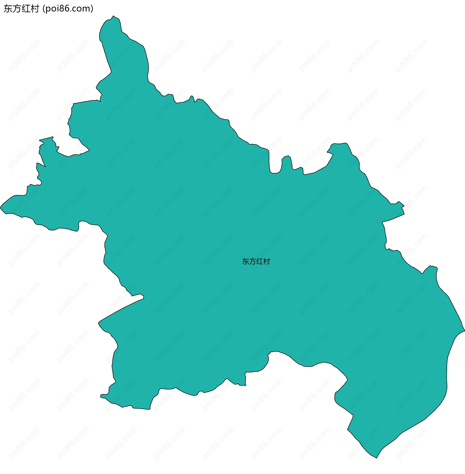 东方红村边界地图