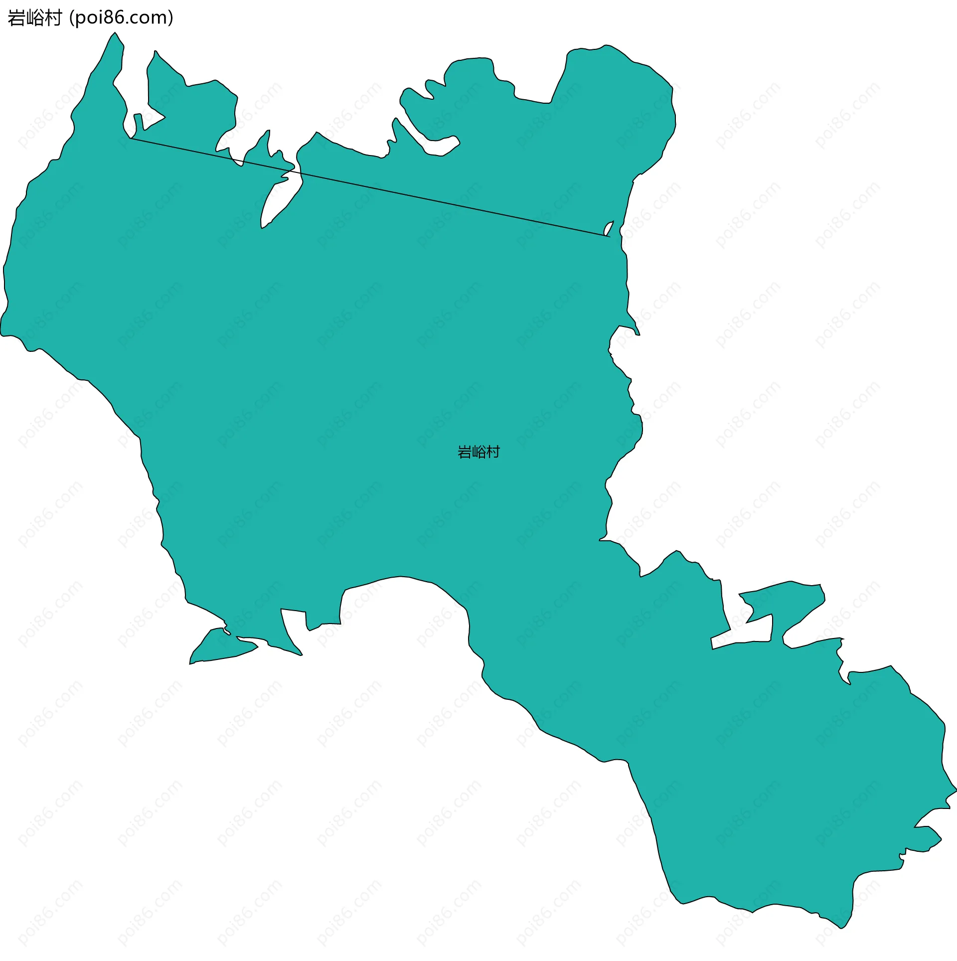 岩峪村边界地图