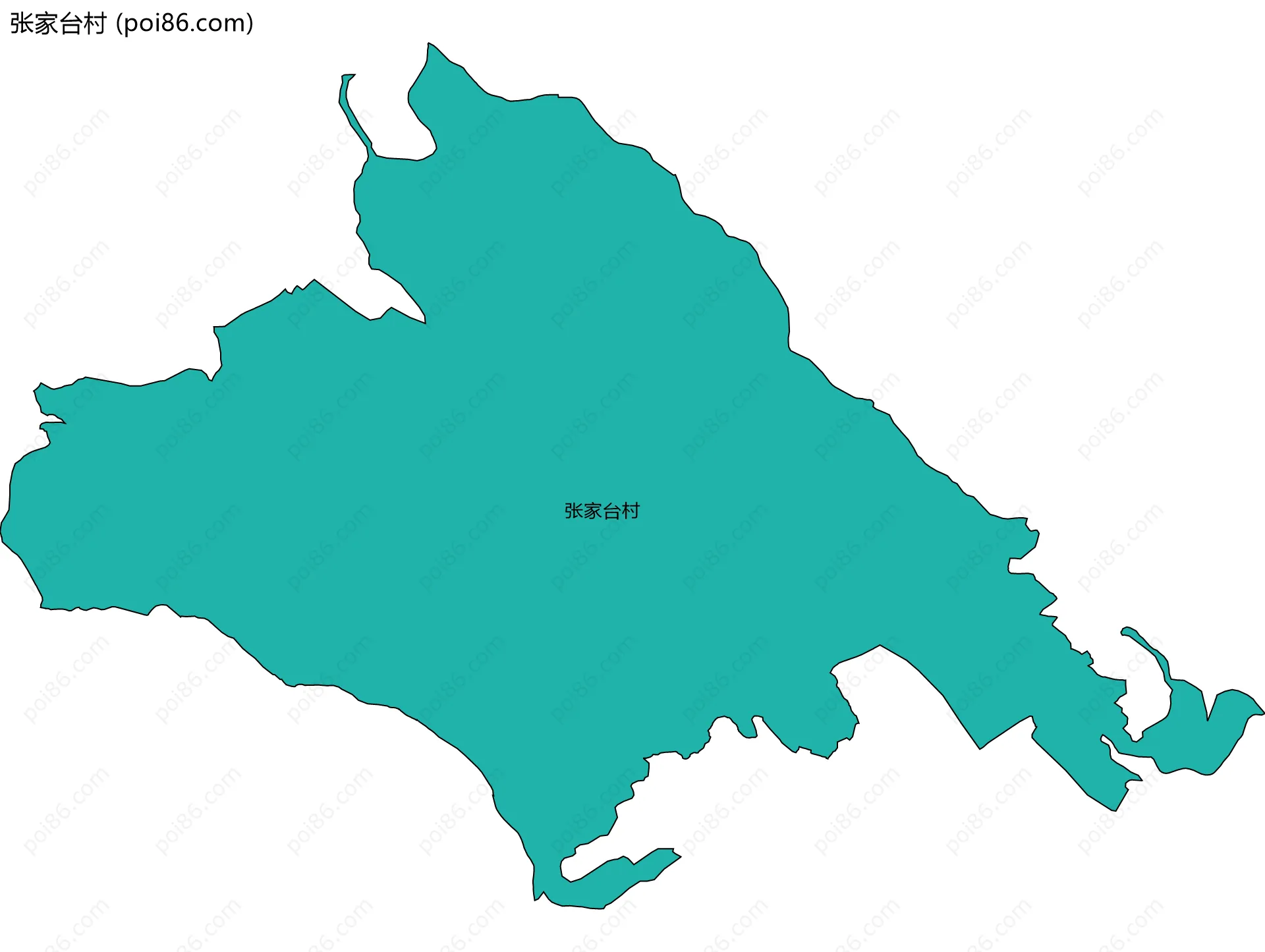 张家台村边界地图