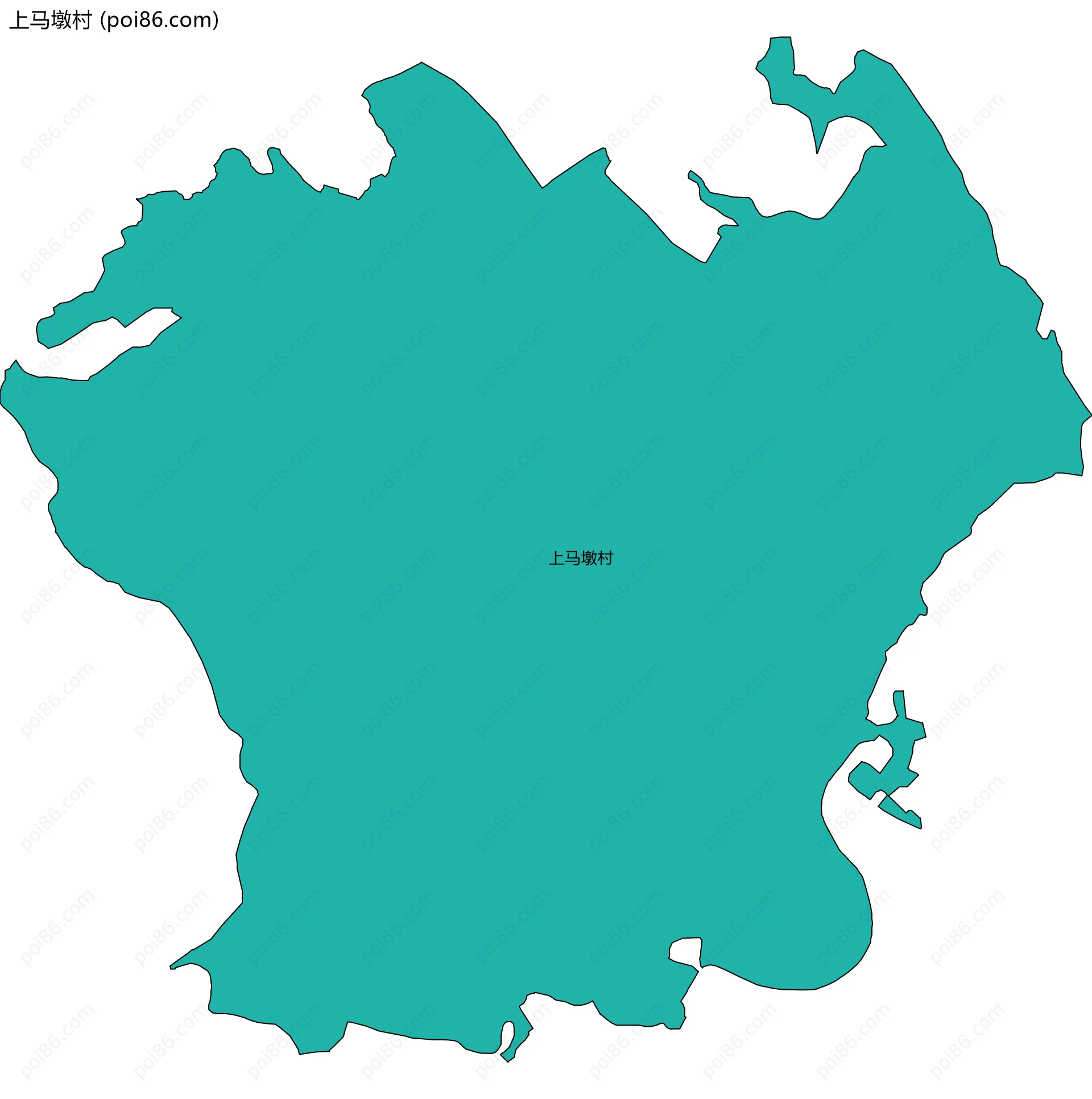 上马墩村边界地图