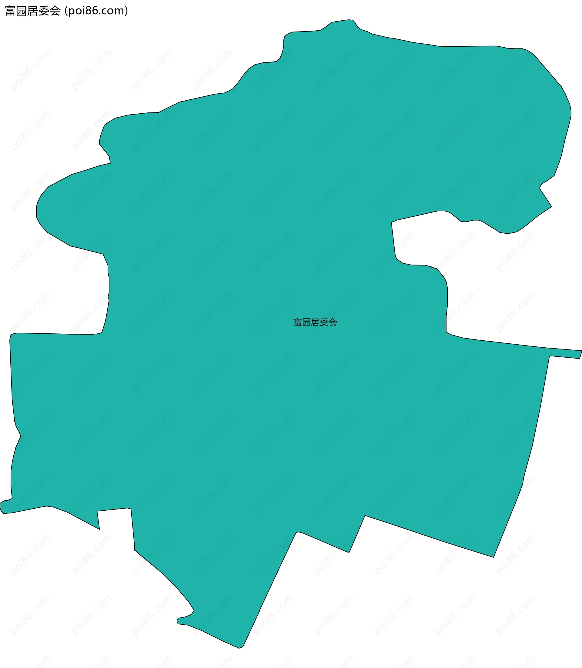 富园居委会边界地图