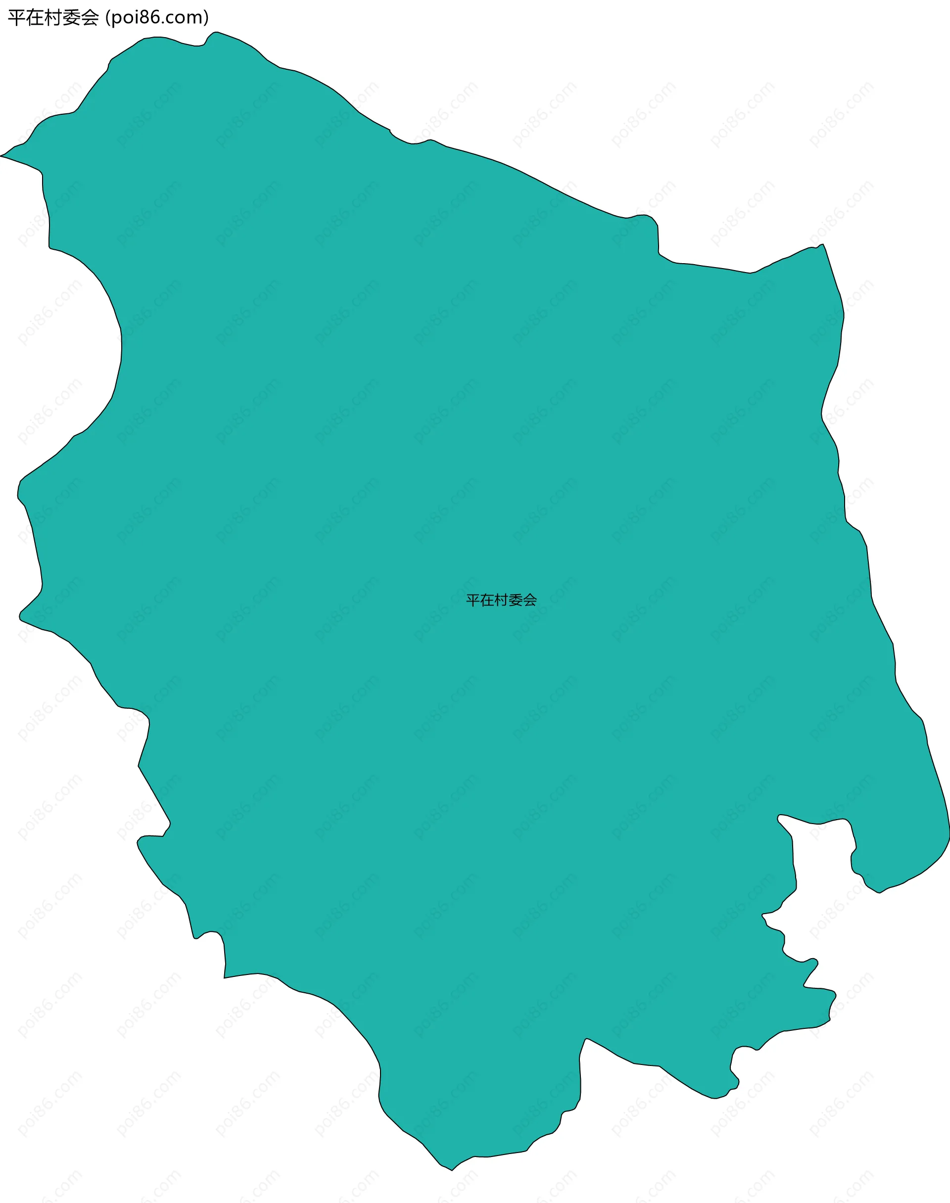 平在村委会边界地图