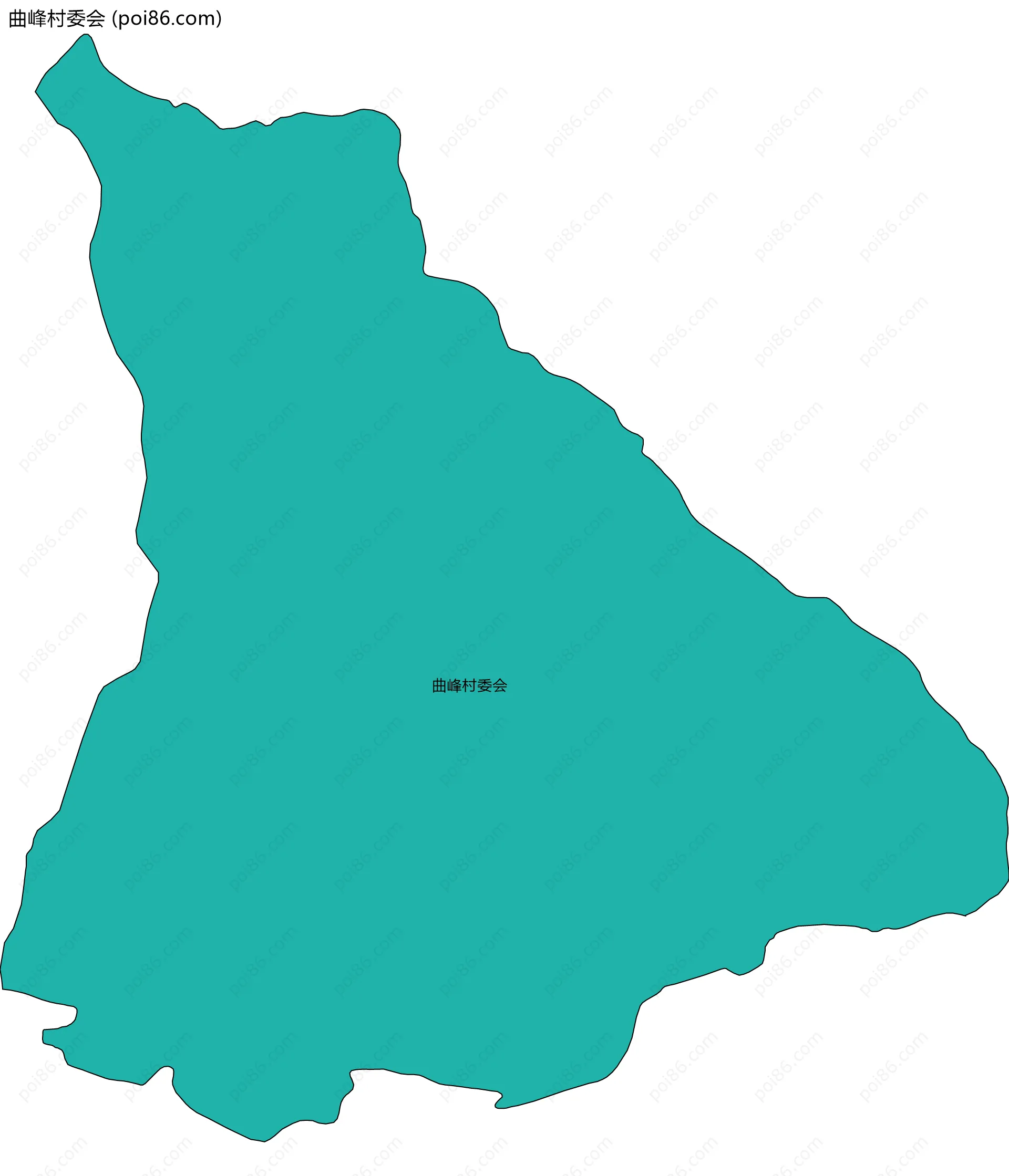 曲峰村委会边界地图