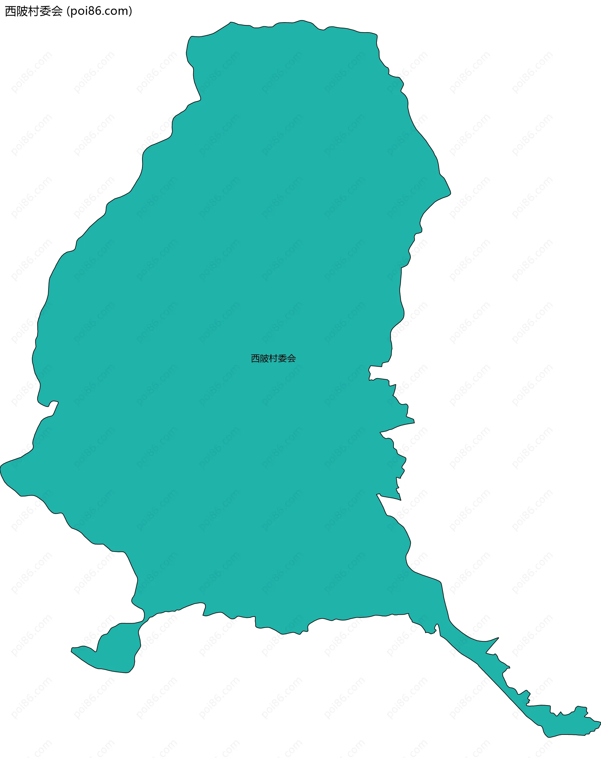 西陂村委会边界地图