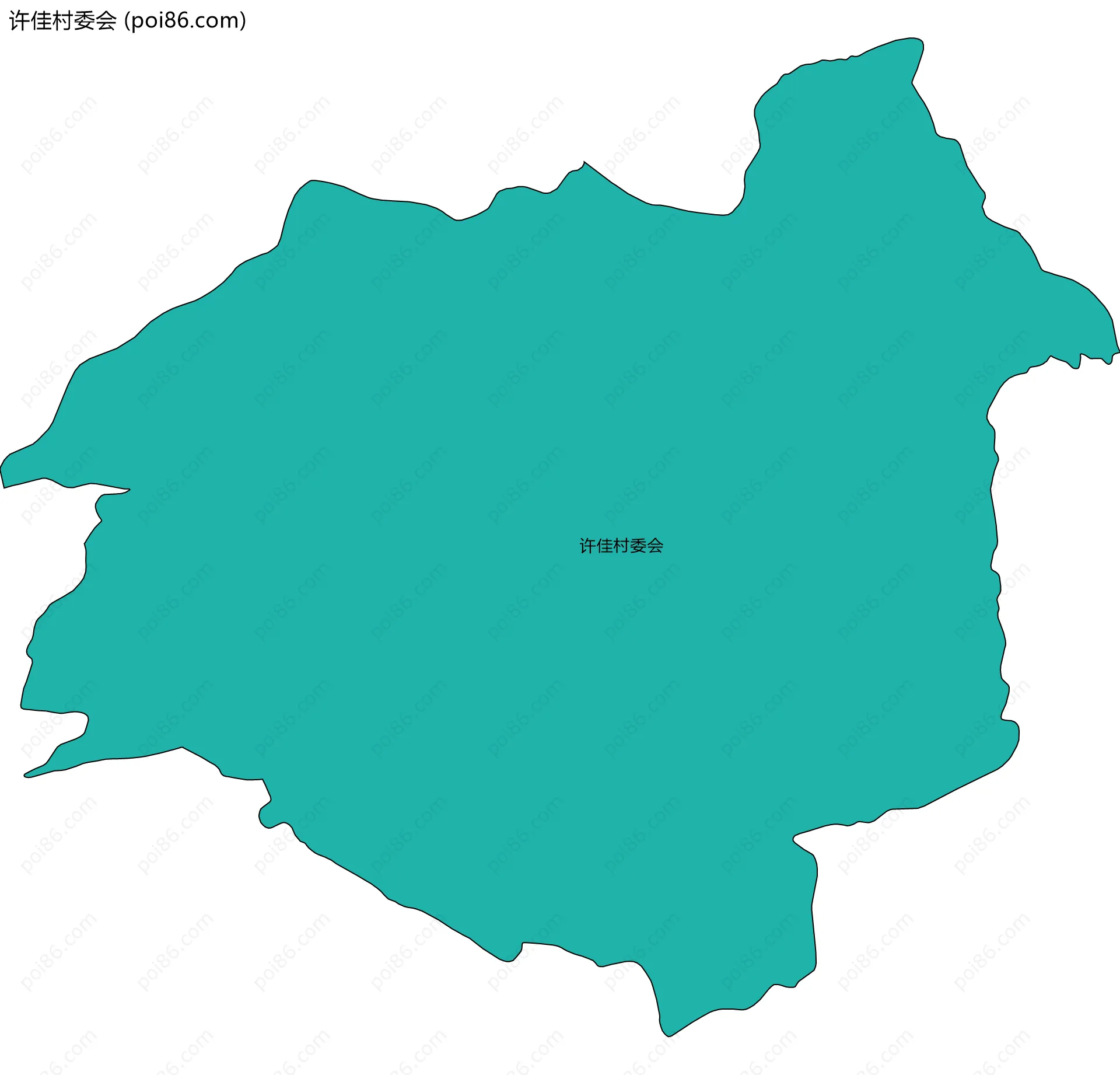 许佳村委会边界地图