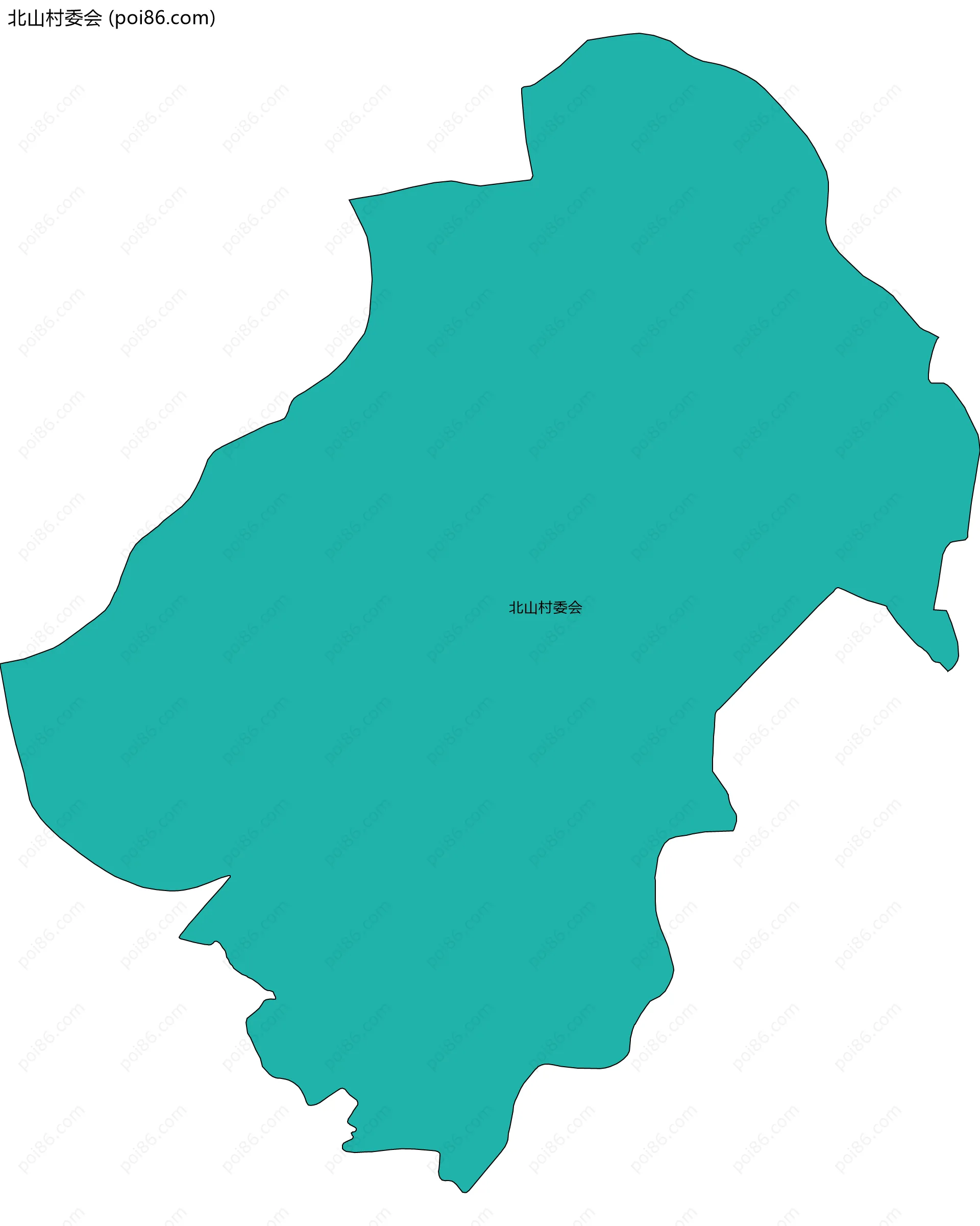 北山村委会边界地图