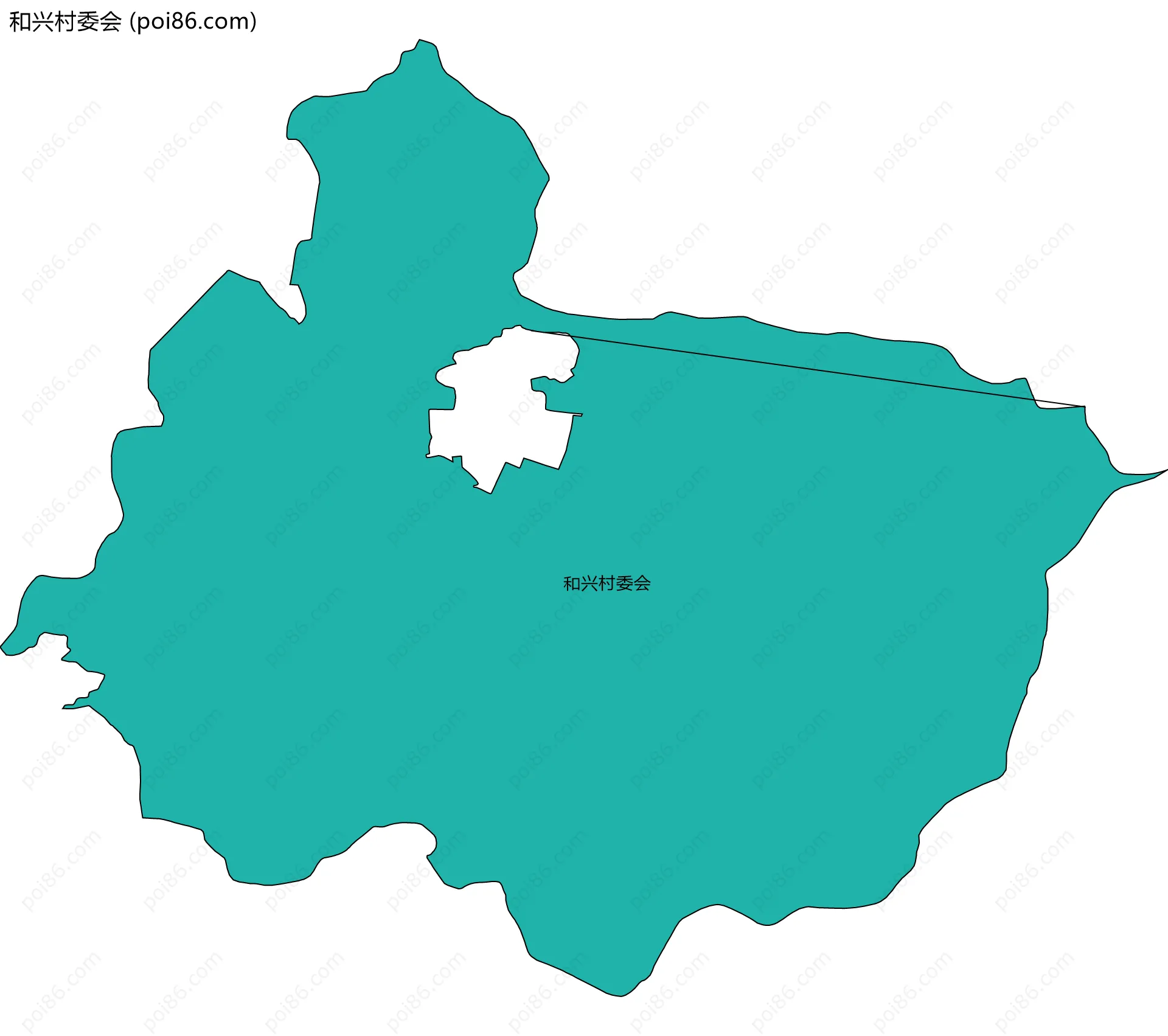 和兴村委会边界地图