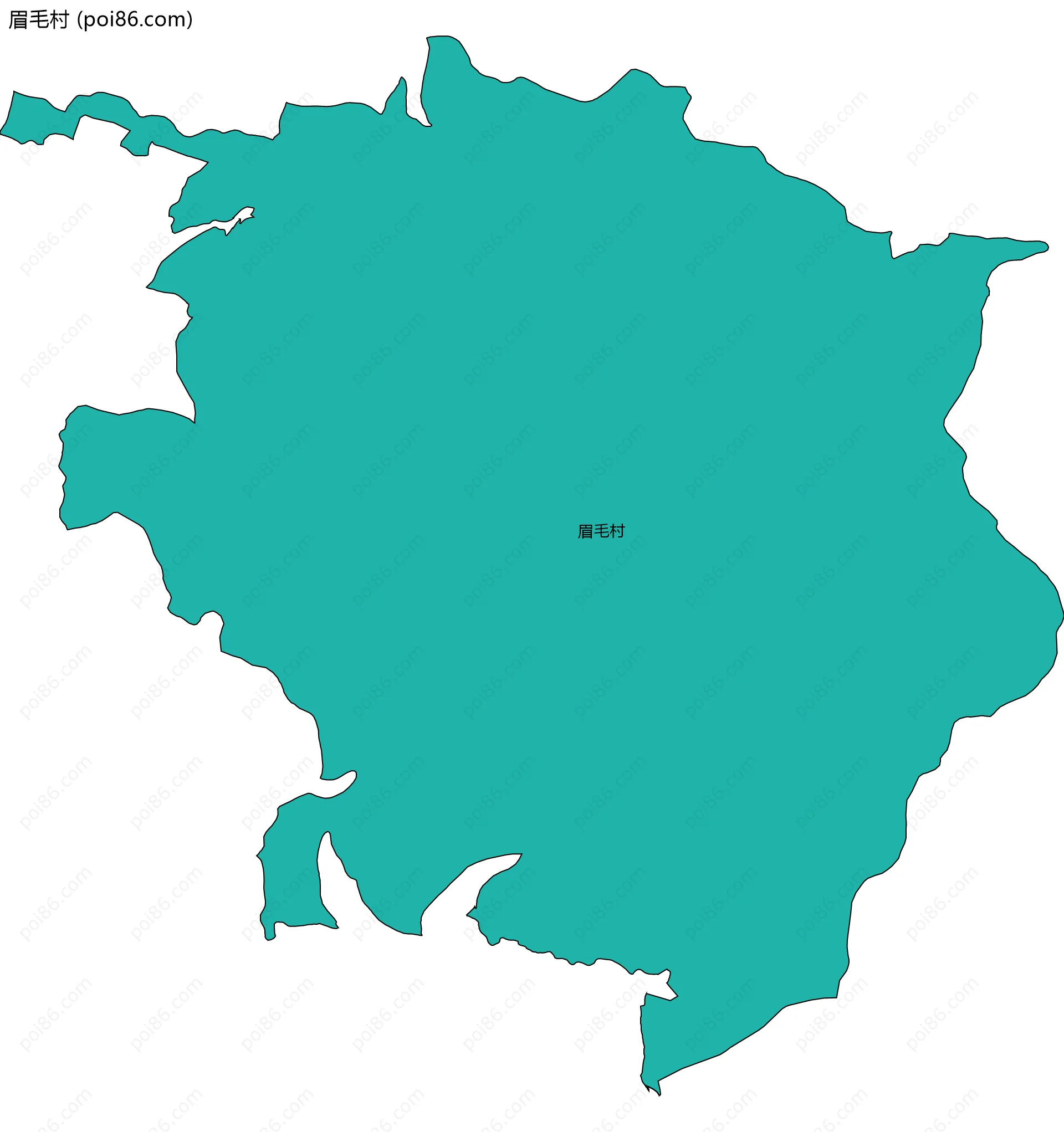 眉毛村边界地图