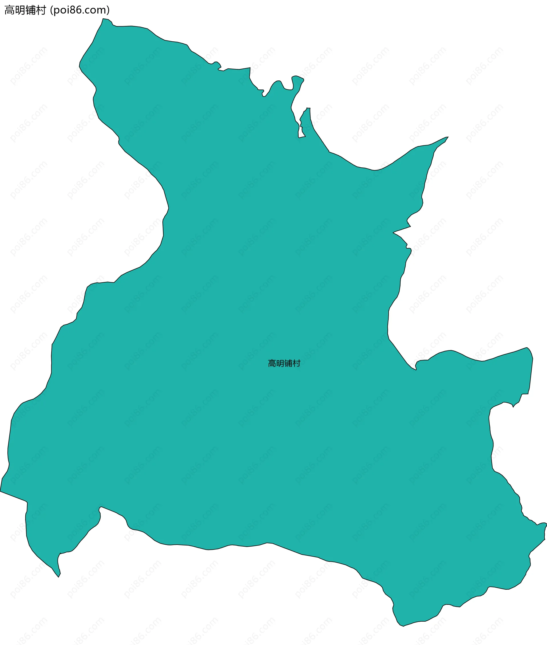 高明铺村边界地图