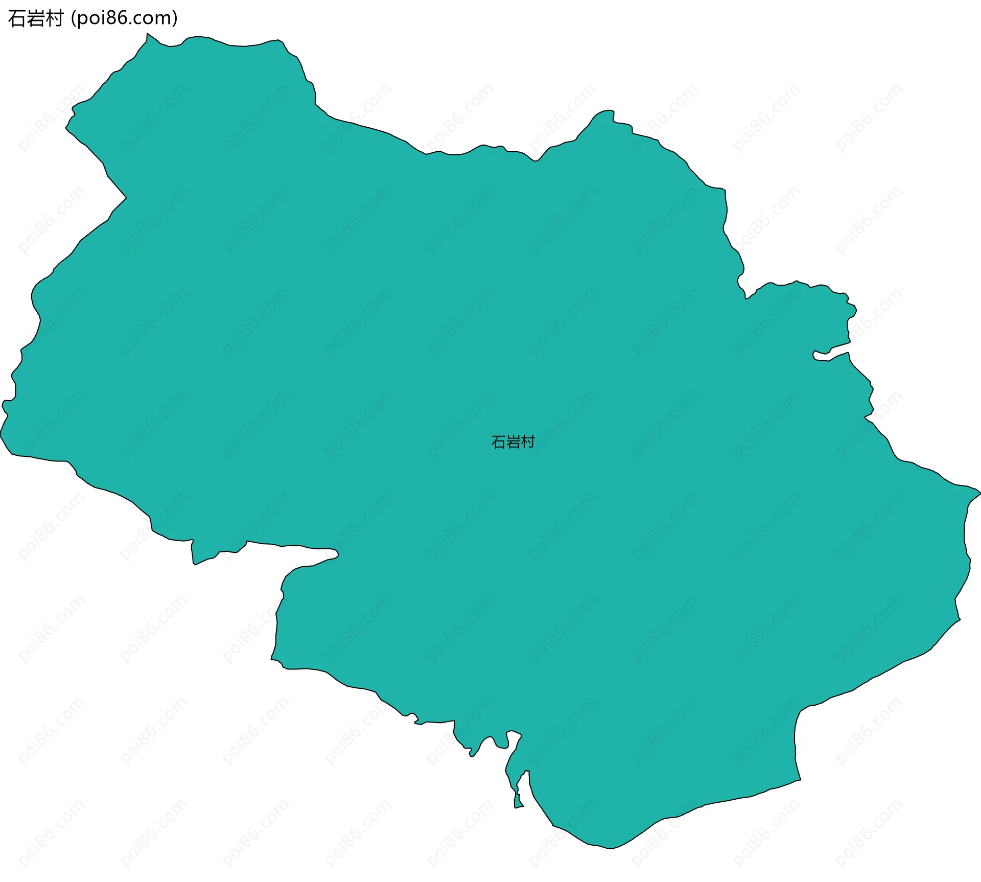 石岩村边界地图