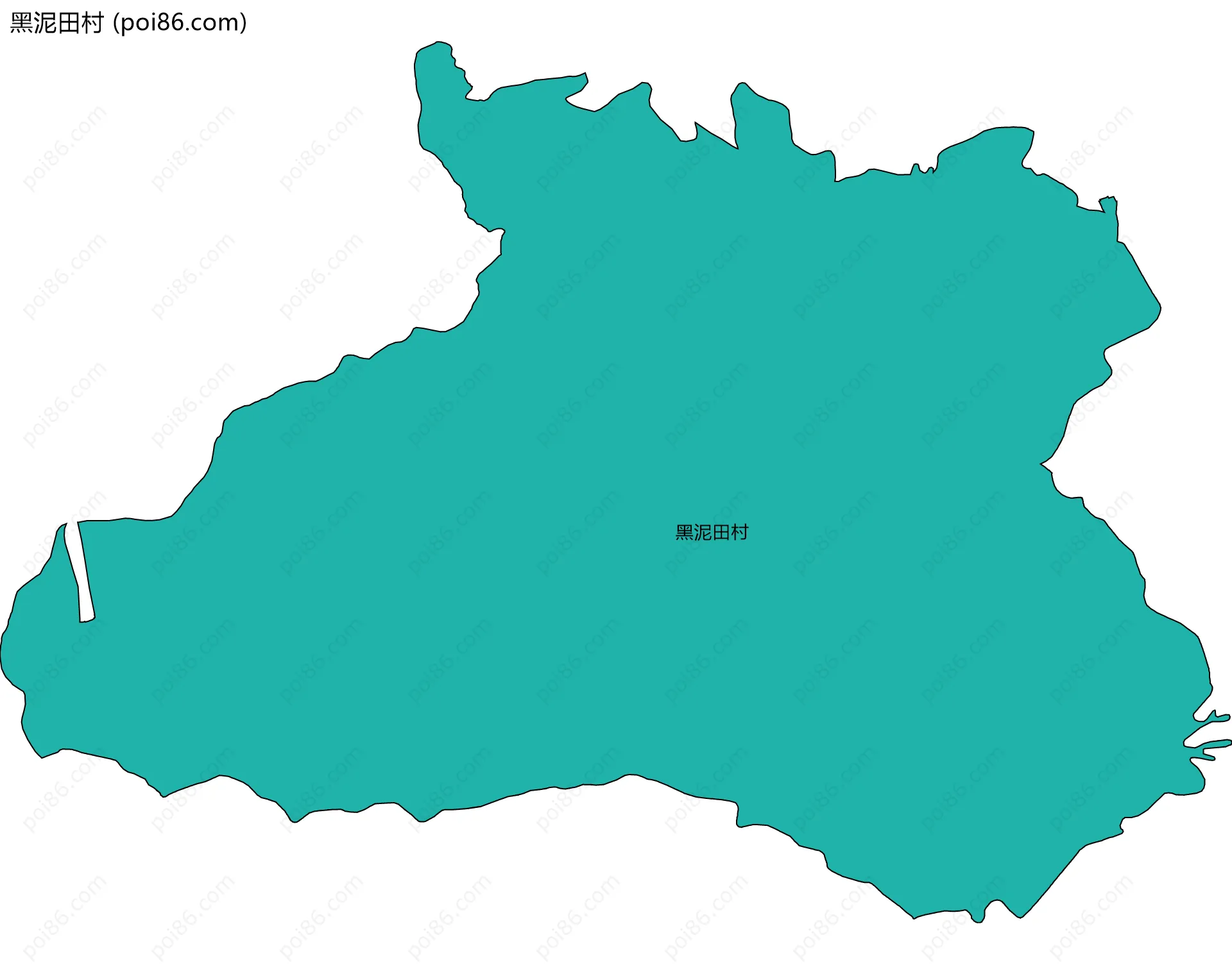黑泥田村边界地图