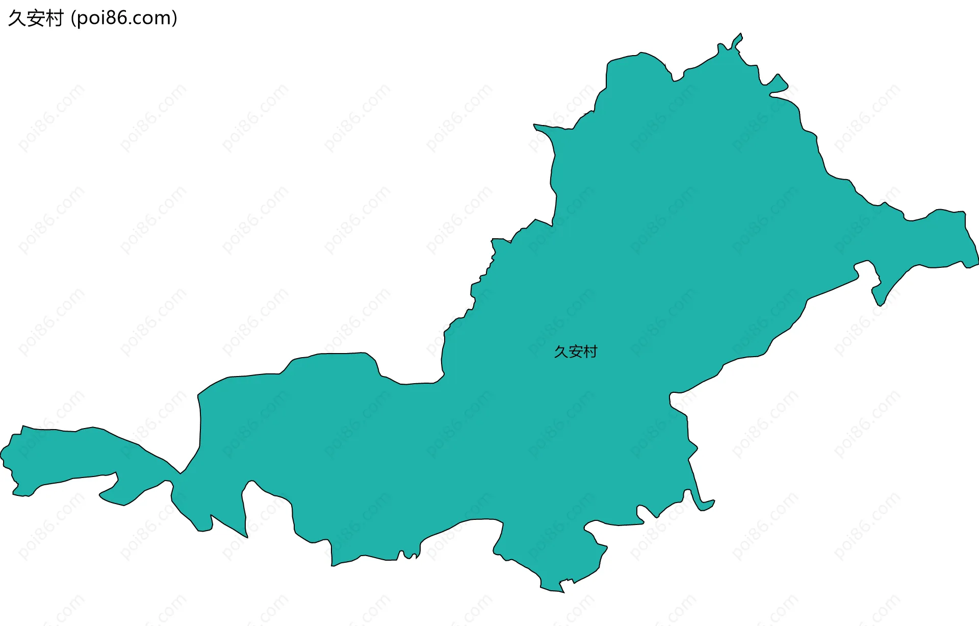 久安村边界地图