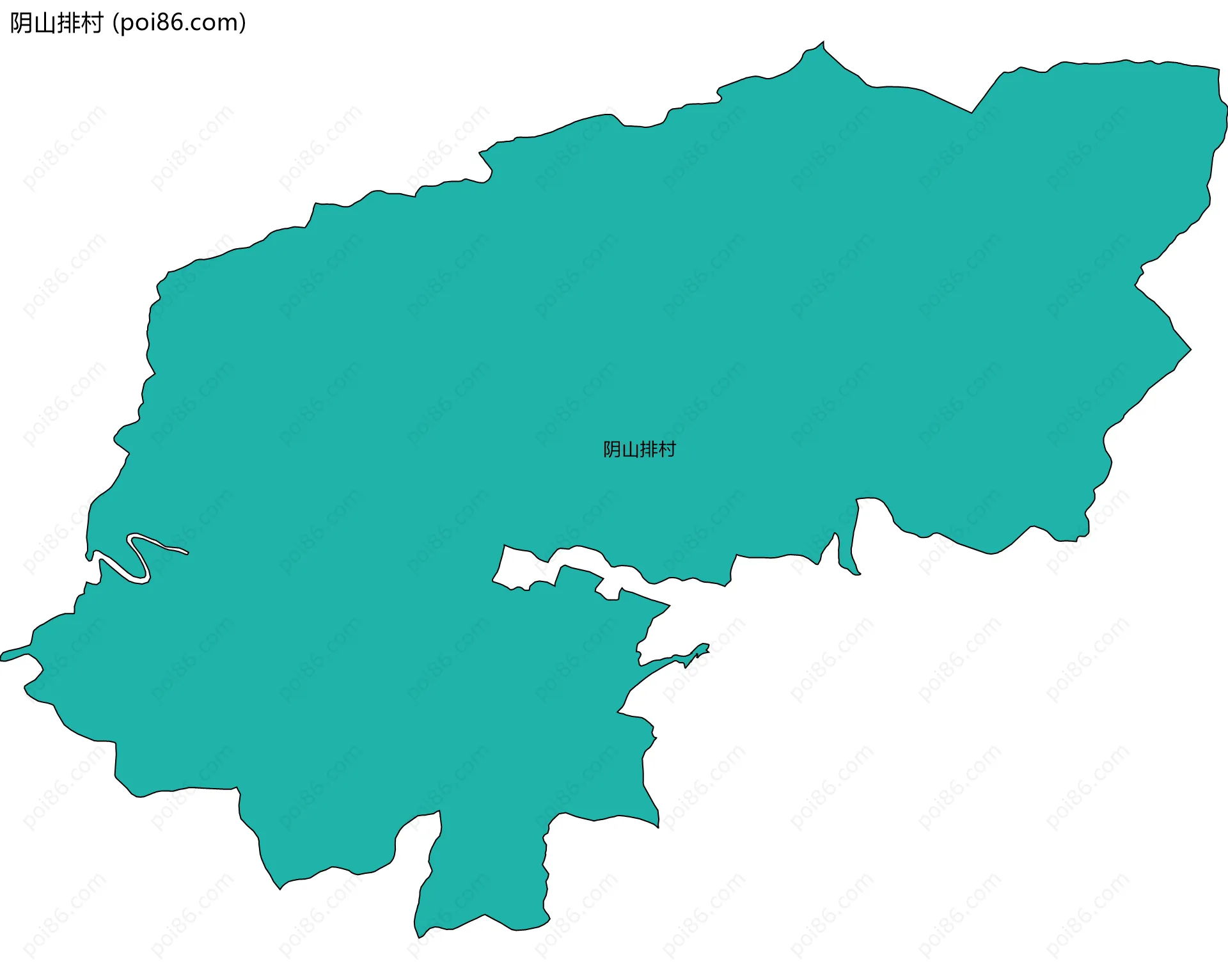 阴山排村边界地图