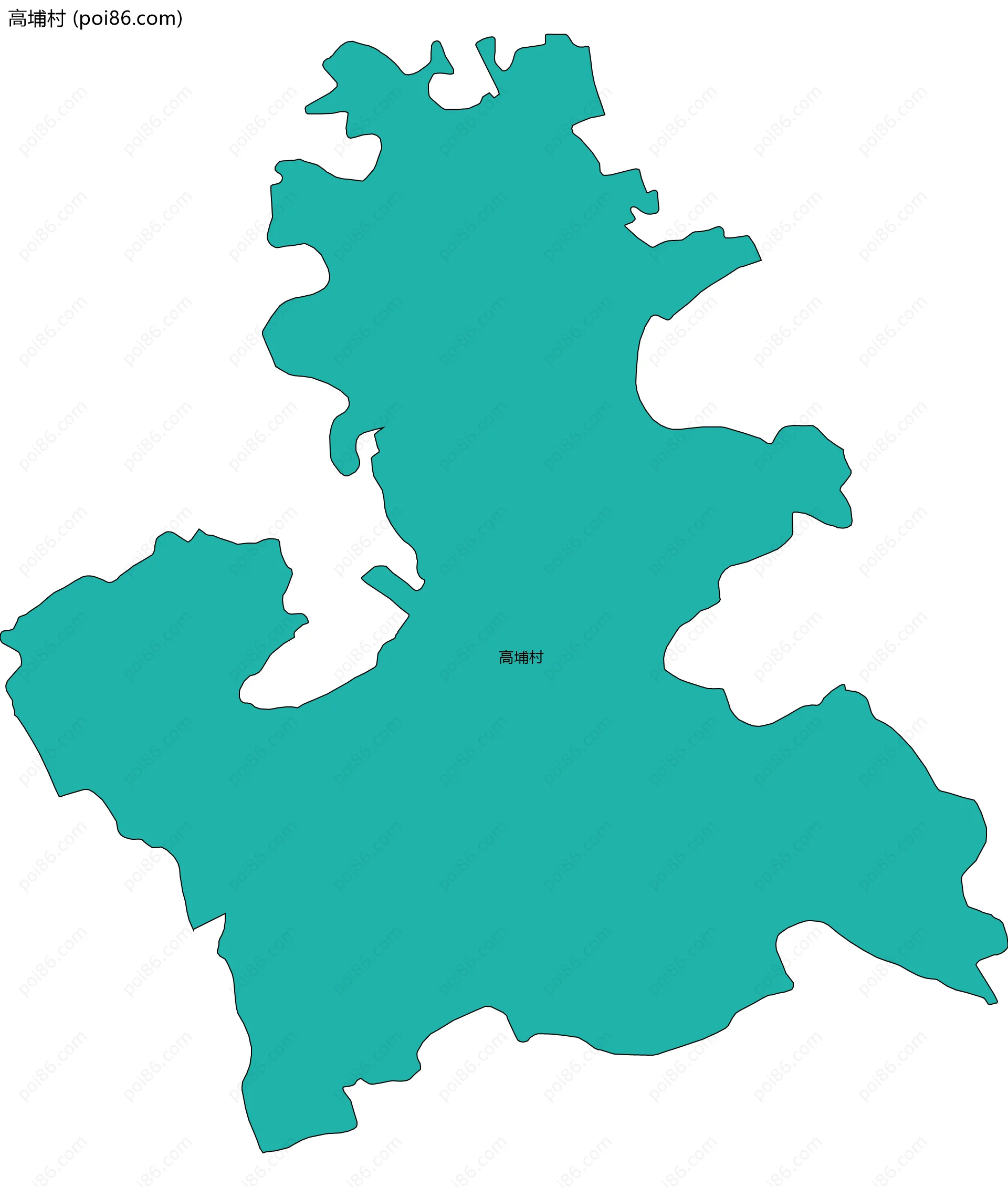 高埔村边界地图