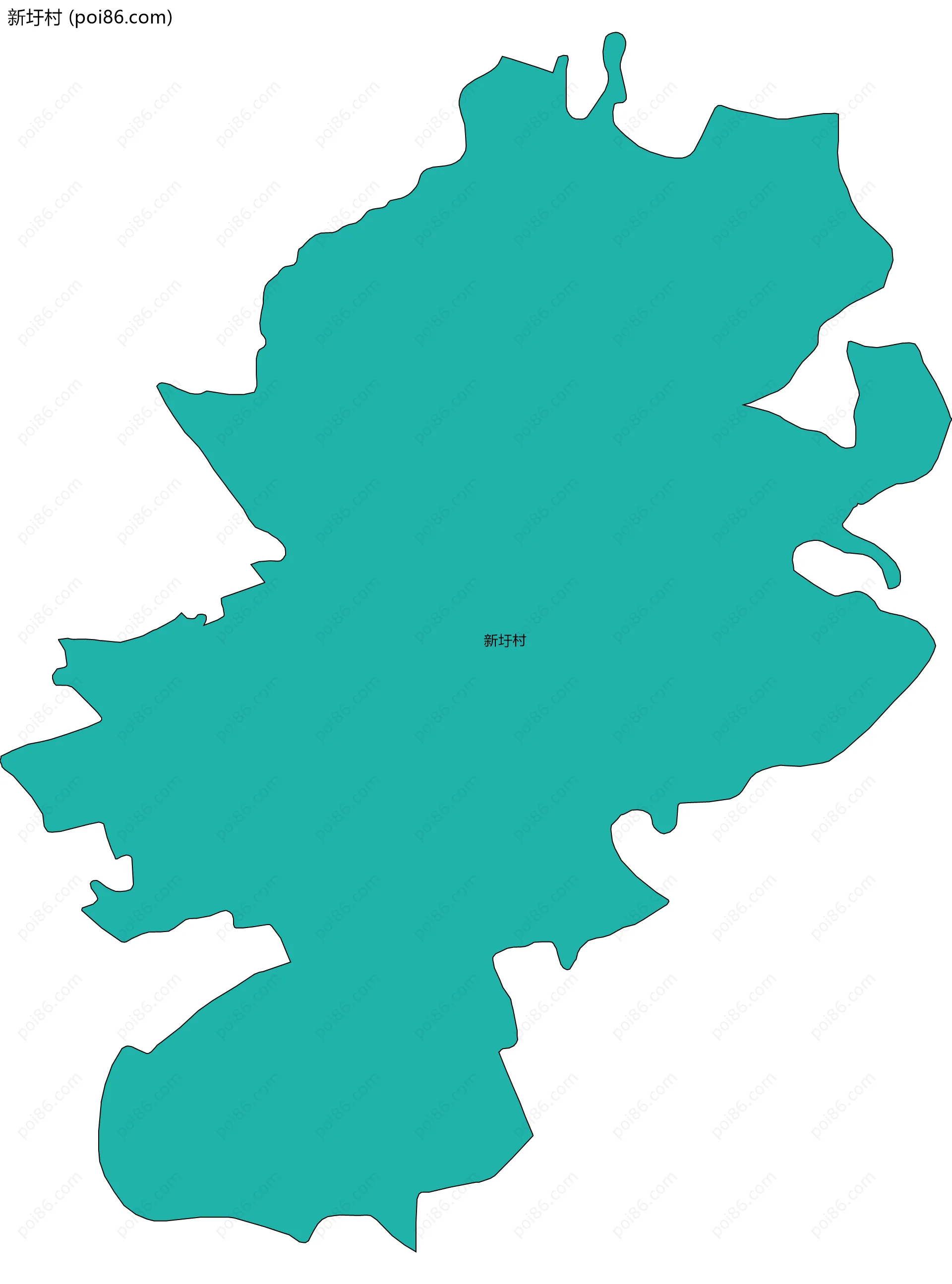 新圩村边界地图