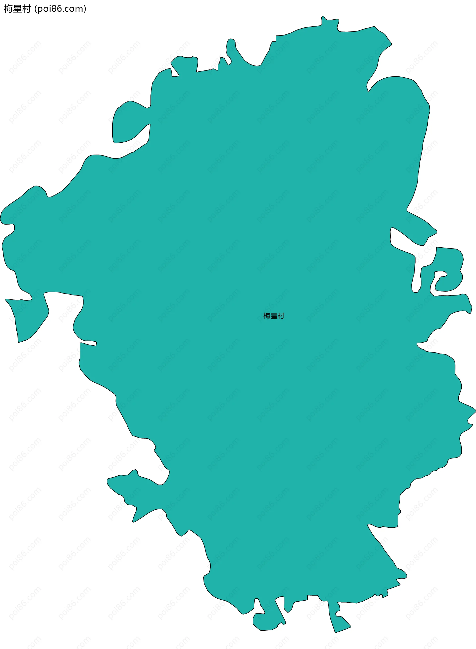 梅星村边界地图