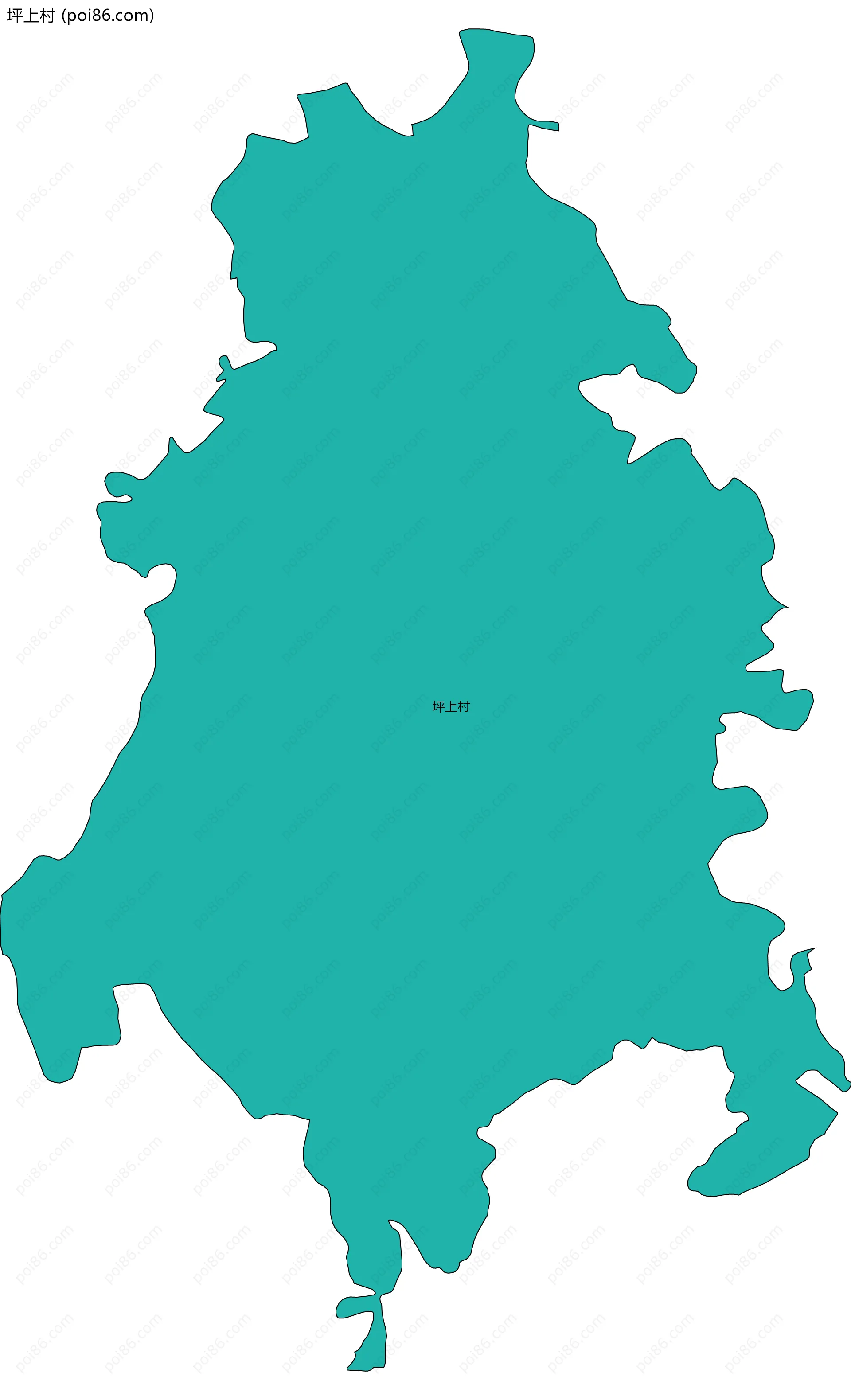 坪上村边界地图