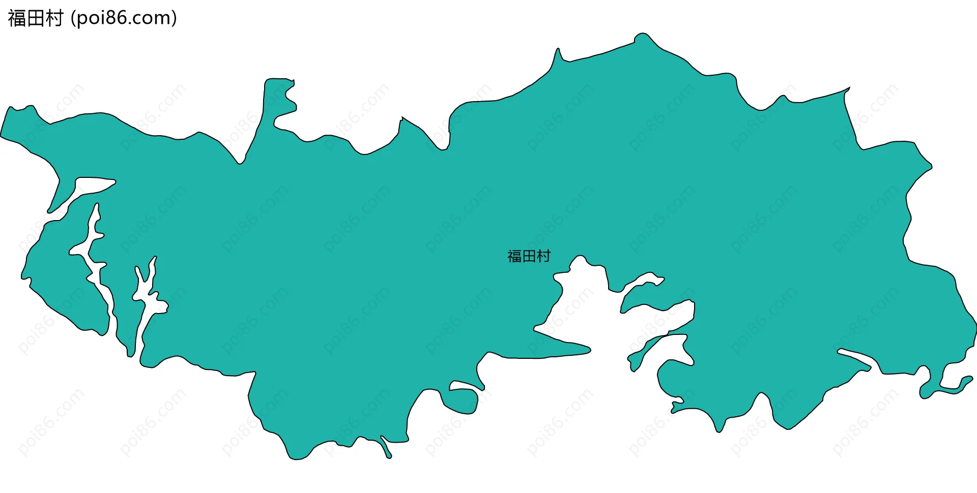 福田村边界地图