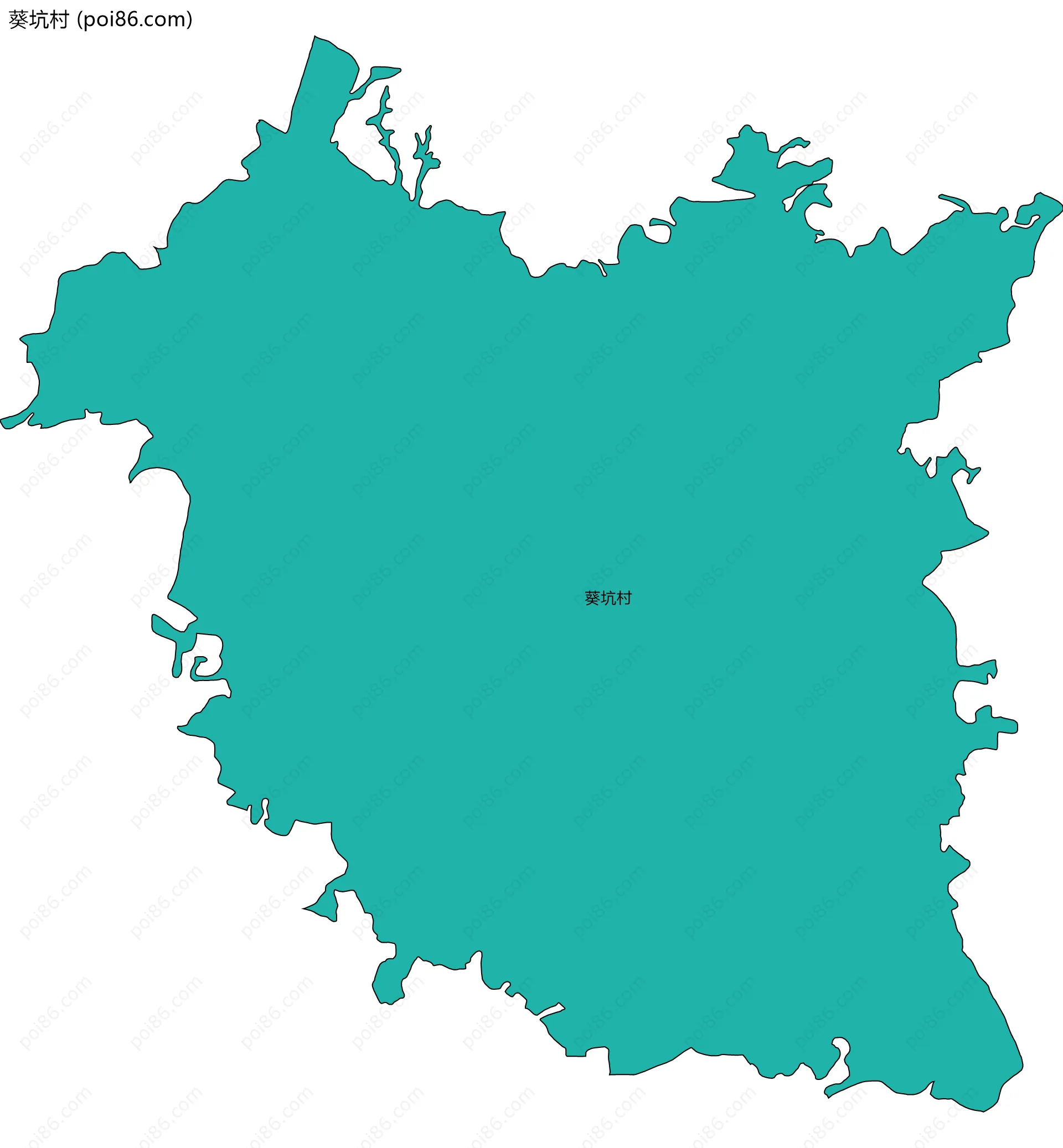 葵坑村边界地图