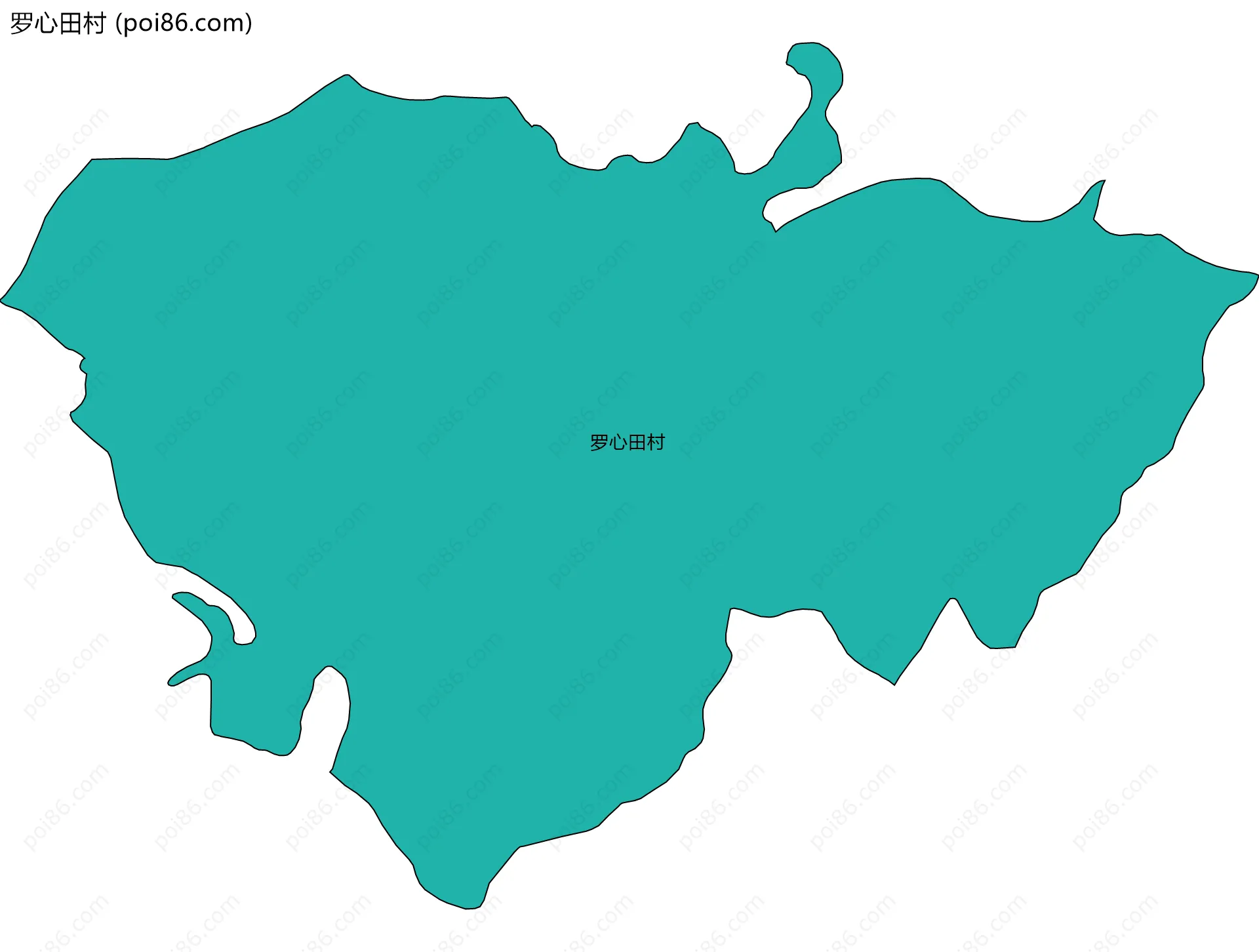 罗心田村边界地图