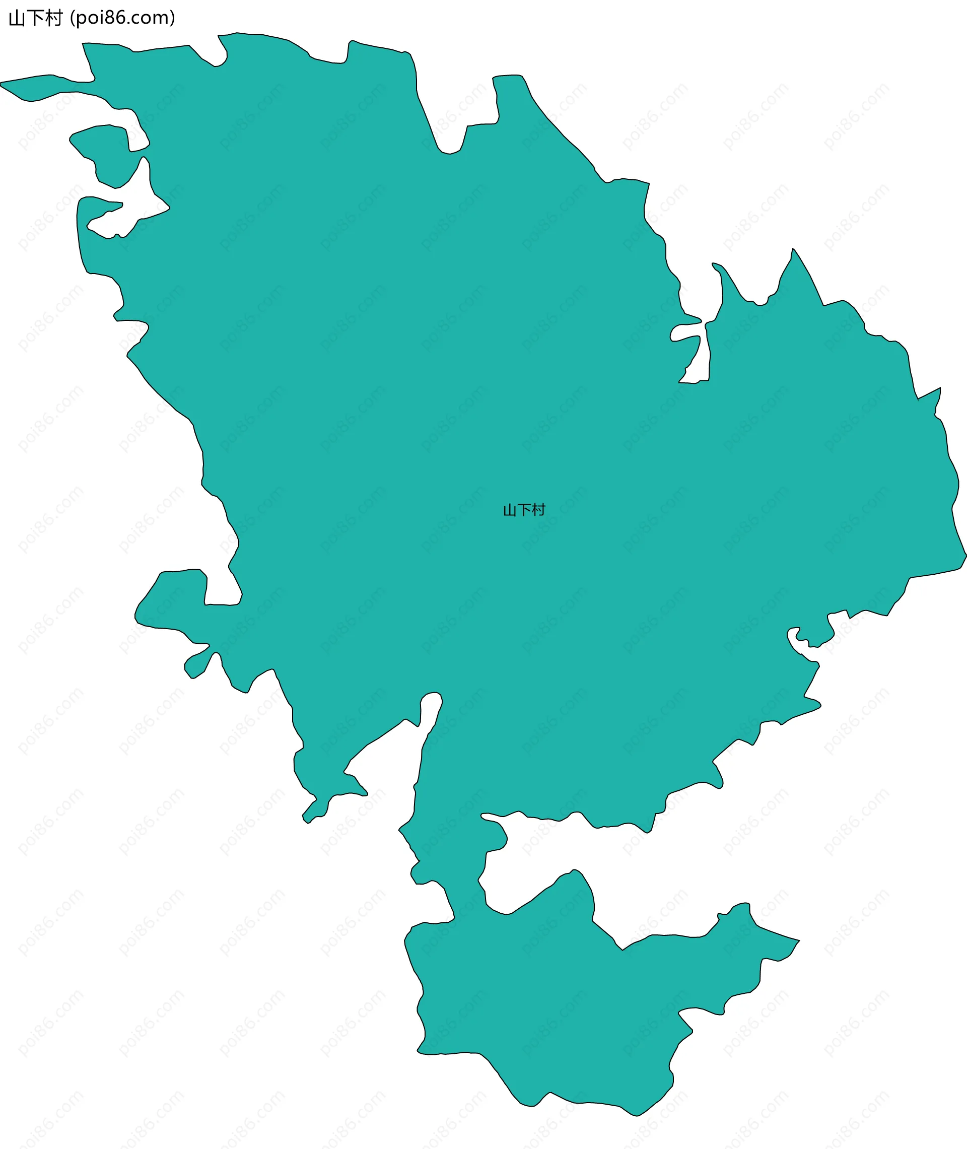 山下村边界地图