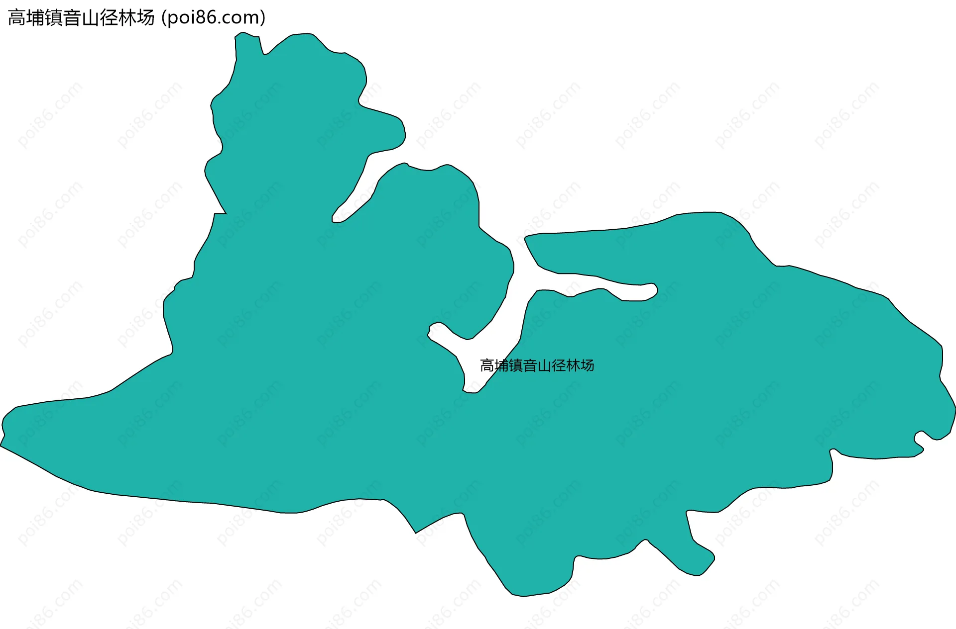 高埔镇音山径林场边界地图