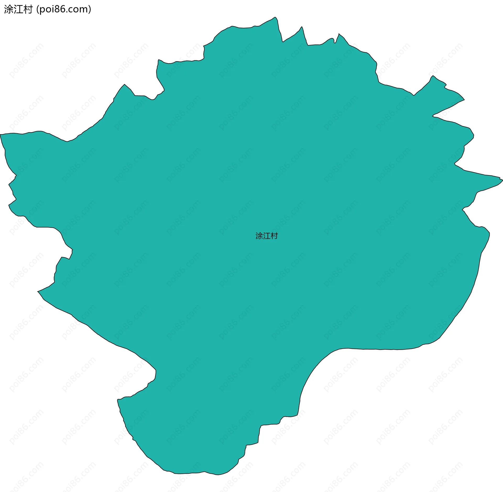 涂江村边界地图