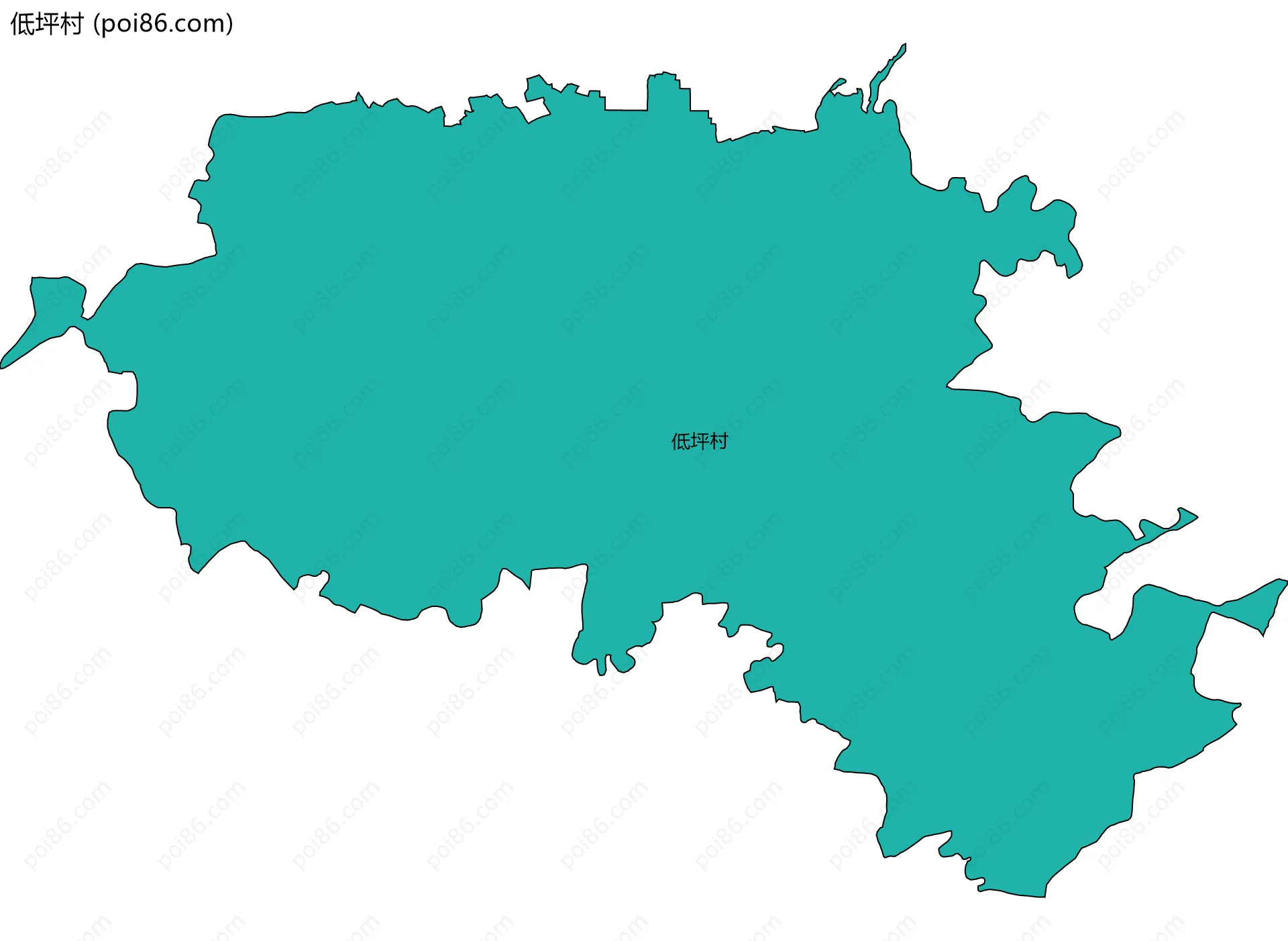 低坪村边界地图