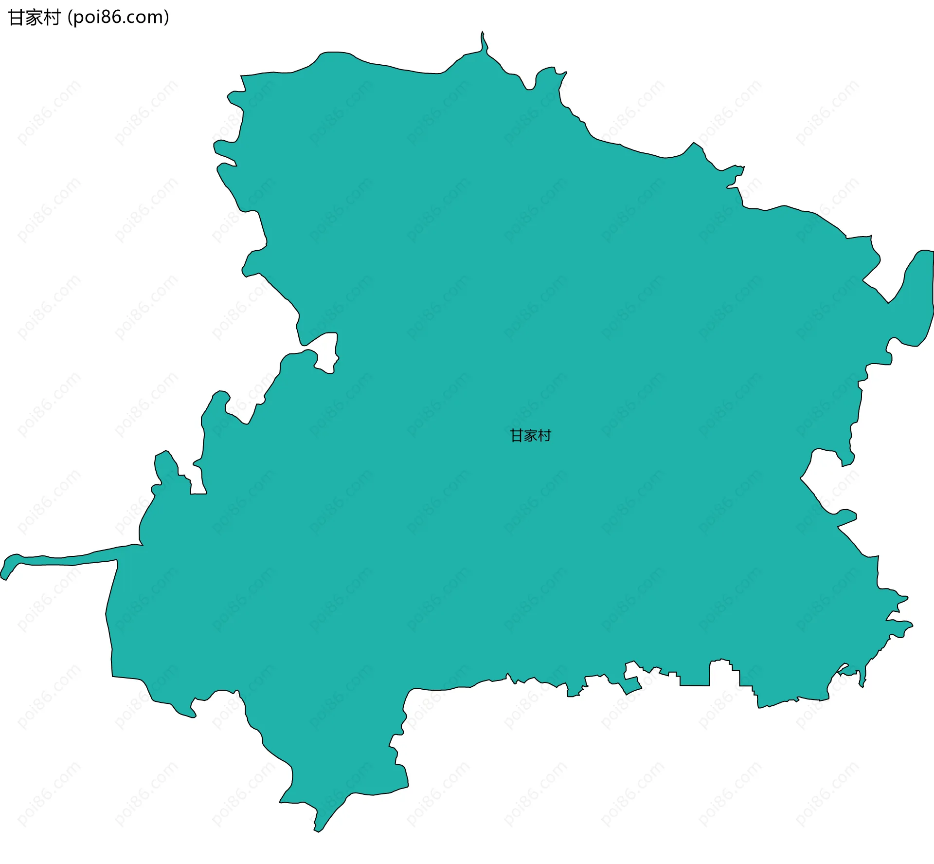甘家村边界地图