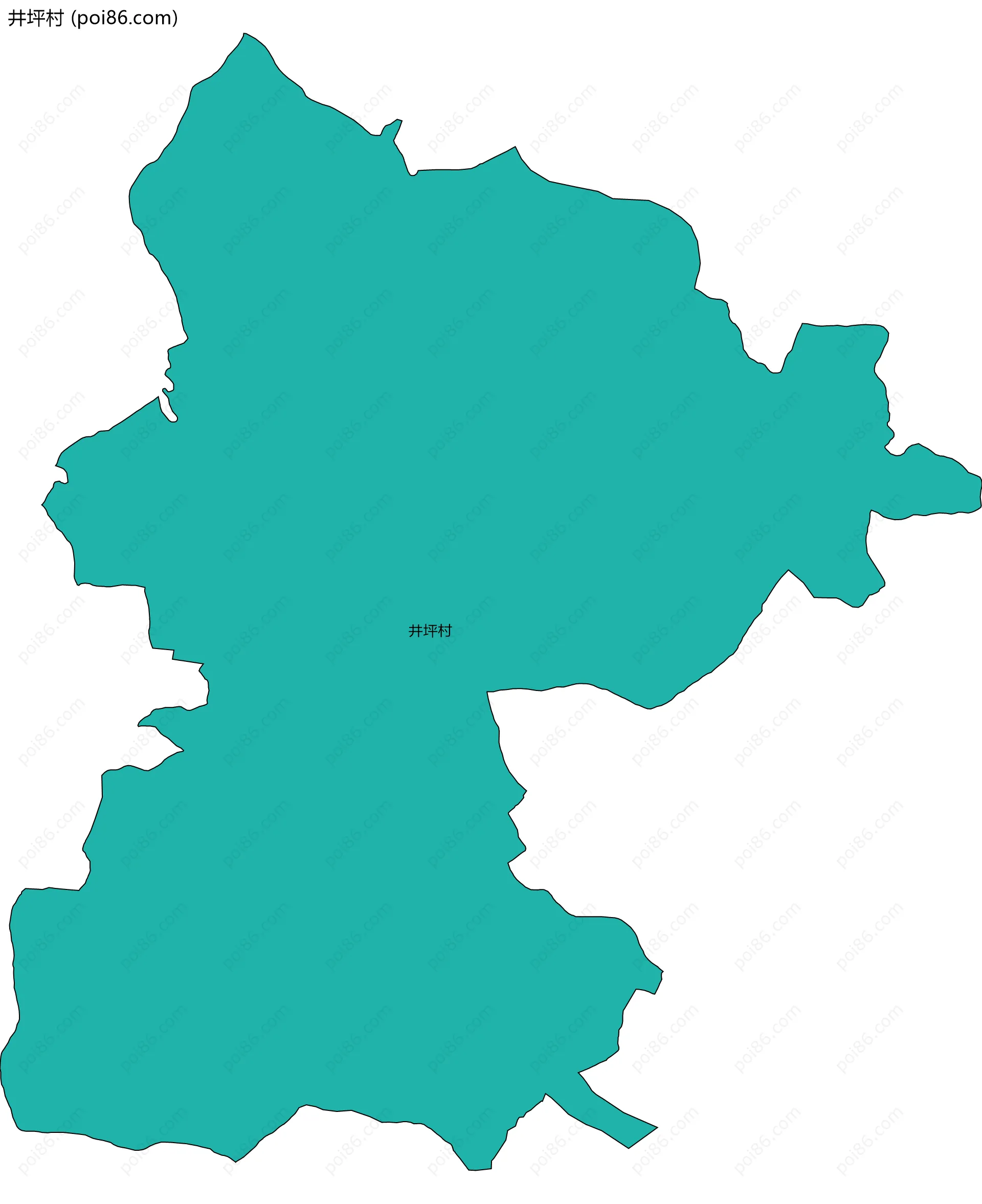 井坪村边界地图