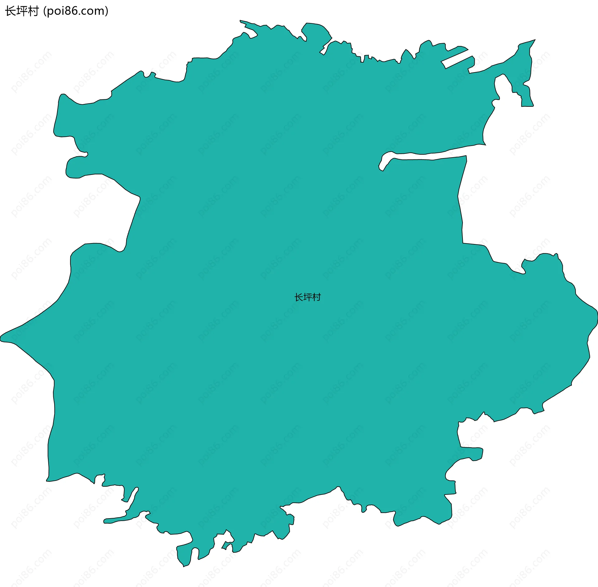 长坪村边界地图