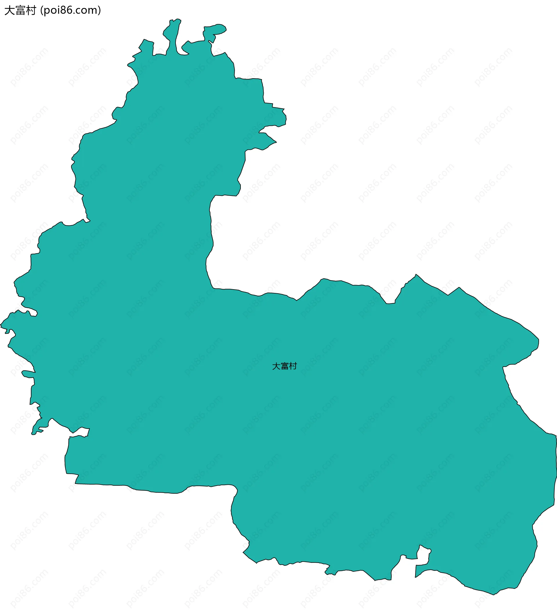大富村边界地图