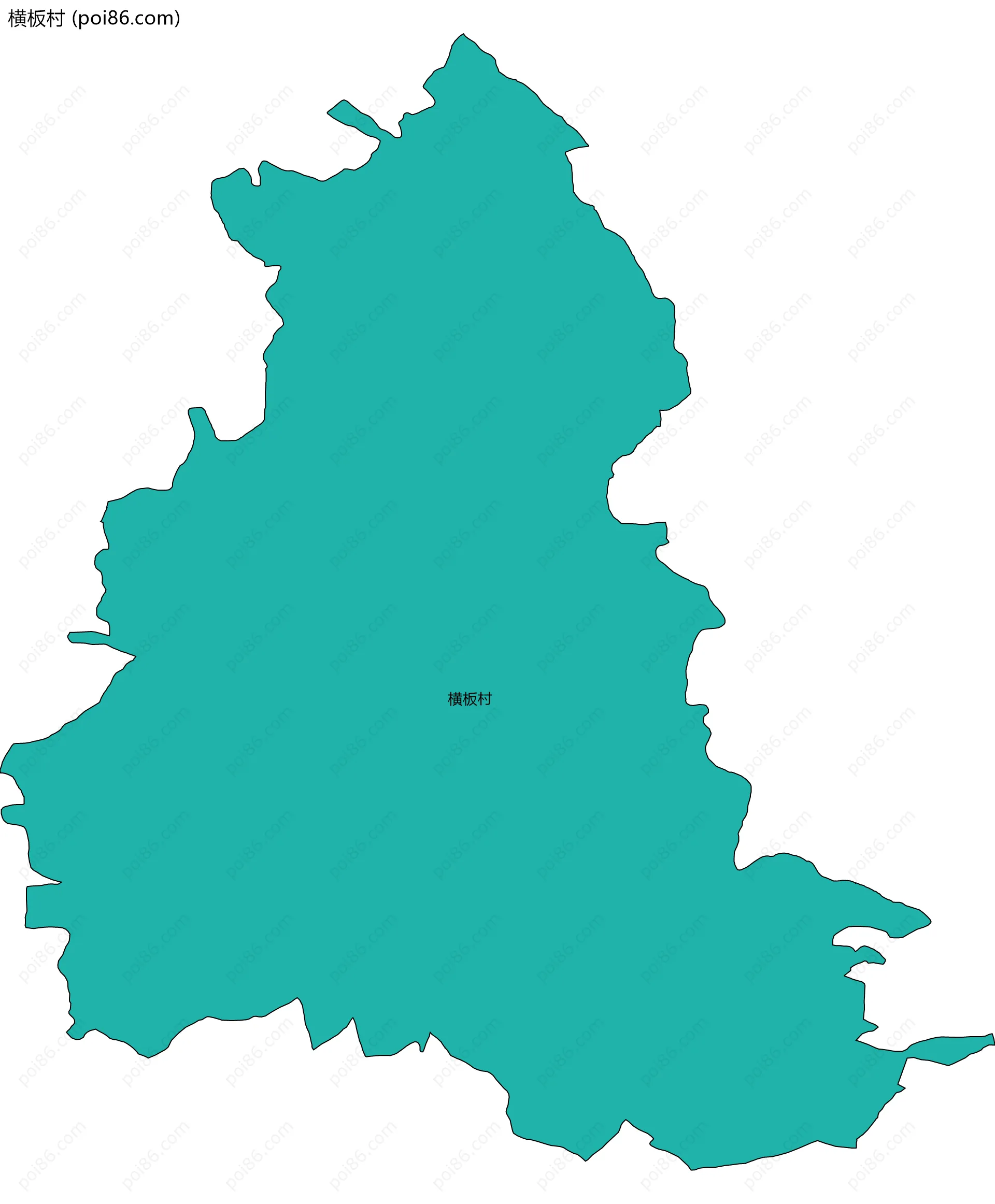 横板村边界地图