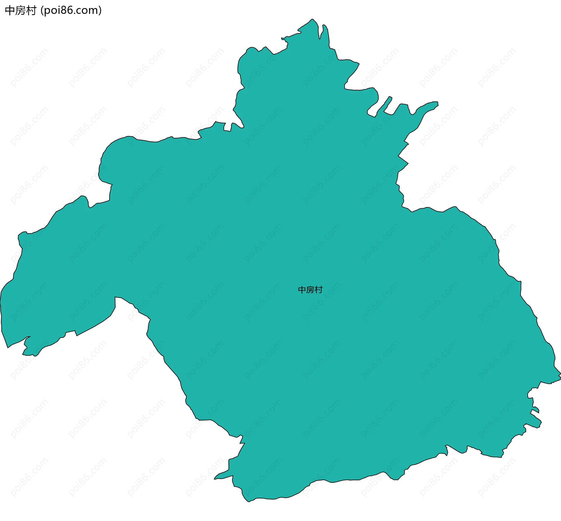 中房村边界地图