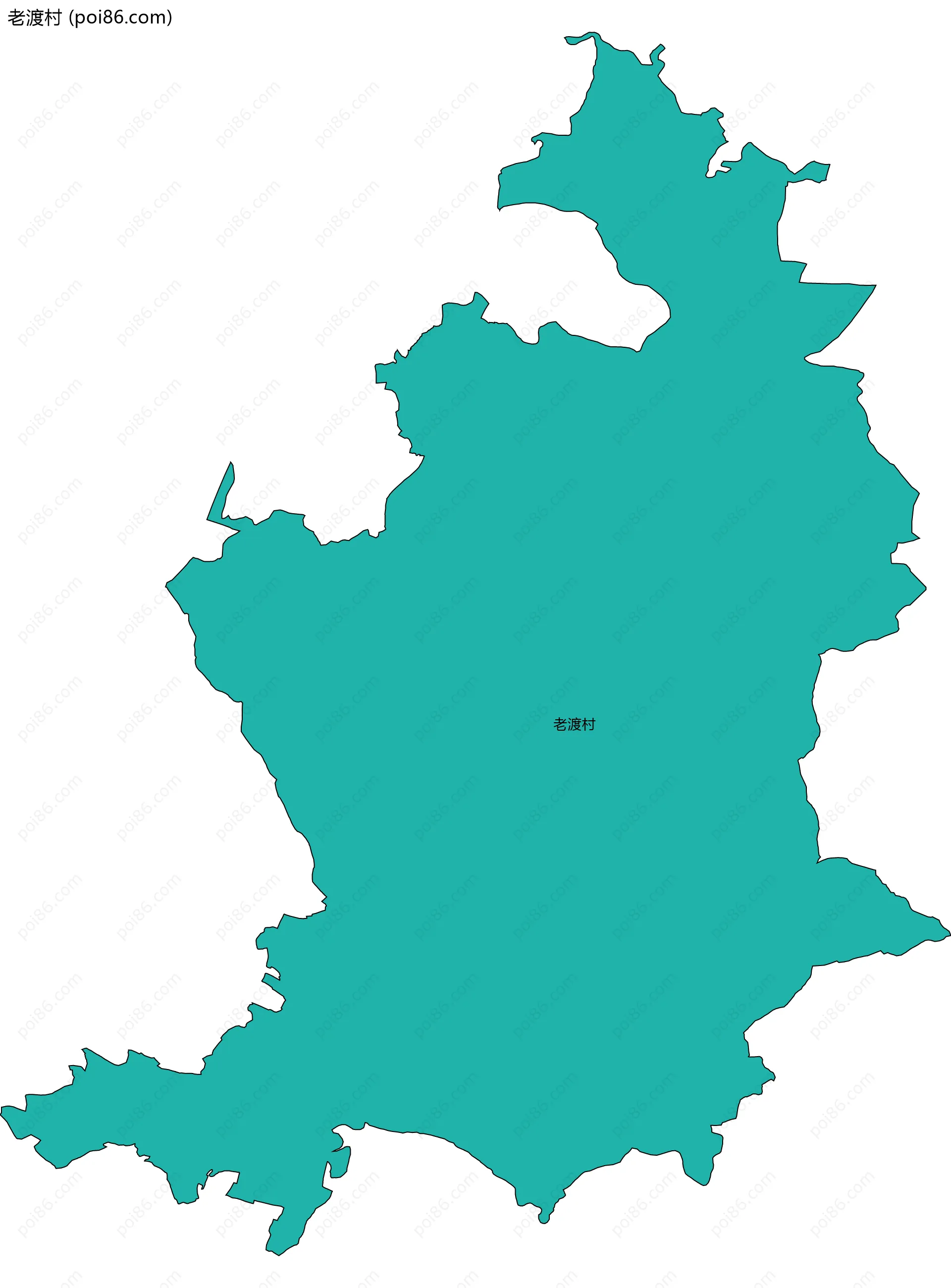 老渡村边界地图