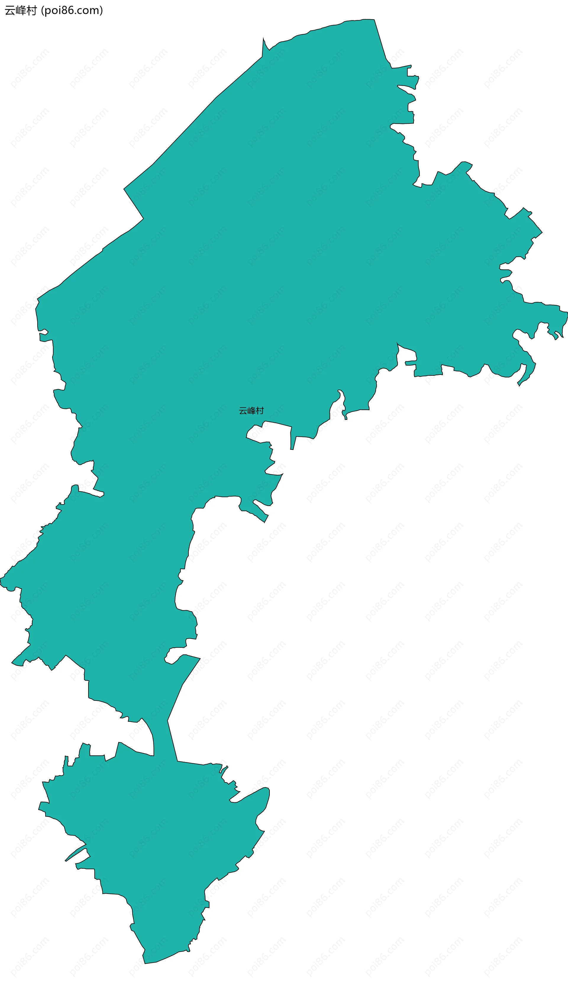 云峰村边界地图