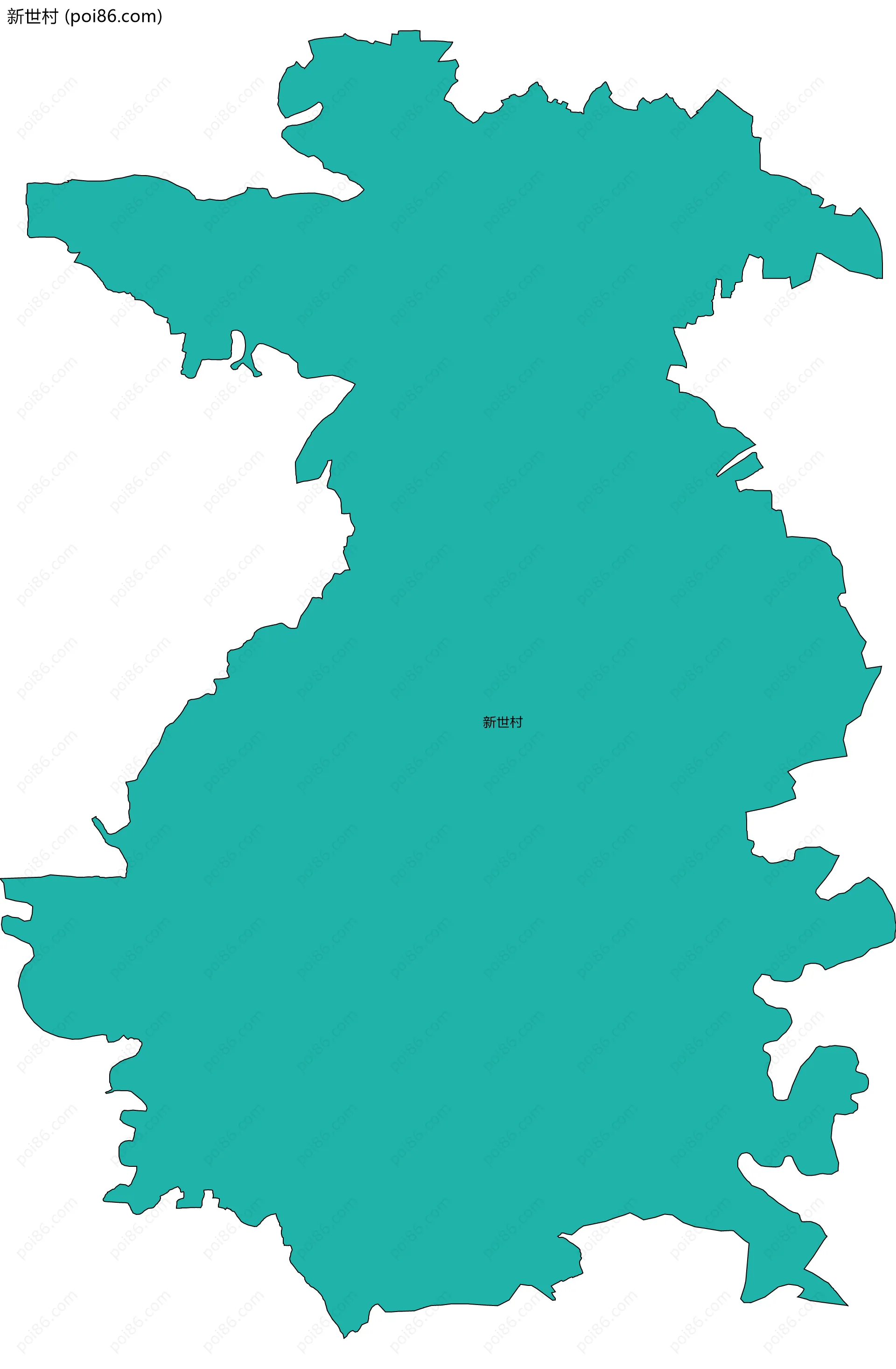 新世村边界地图