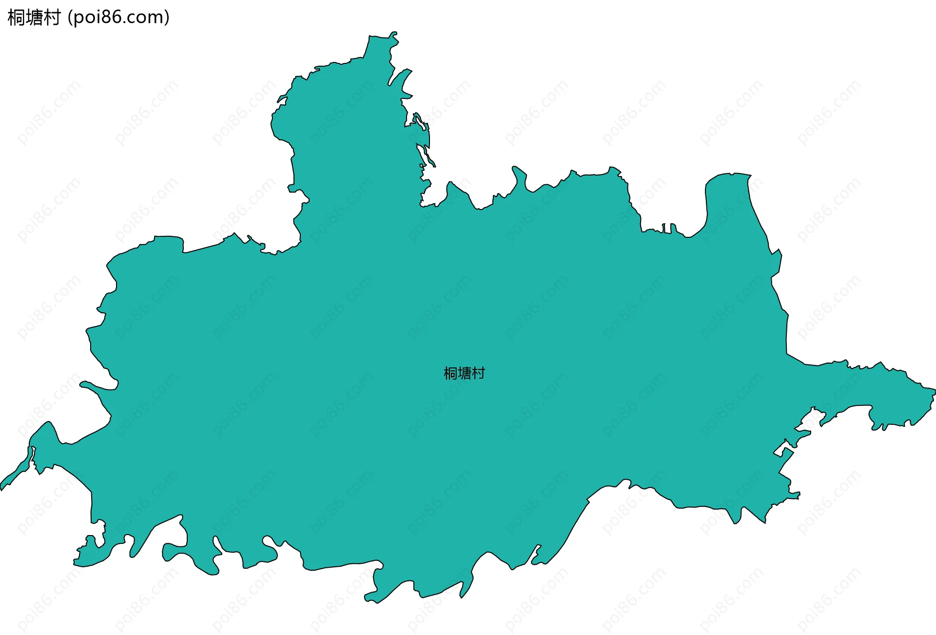 桐塘村边界地图