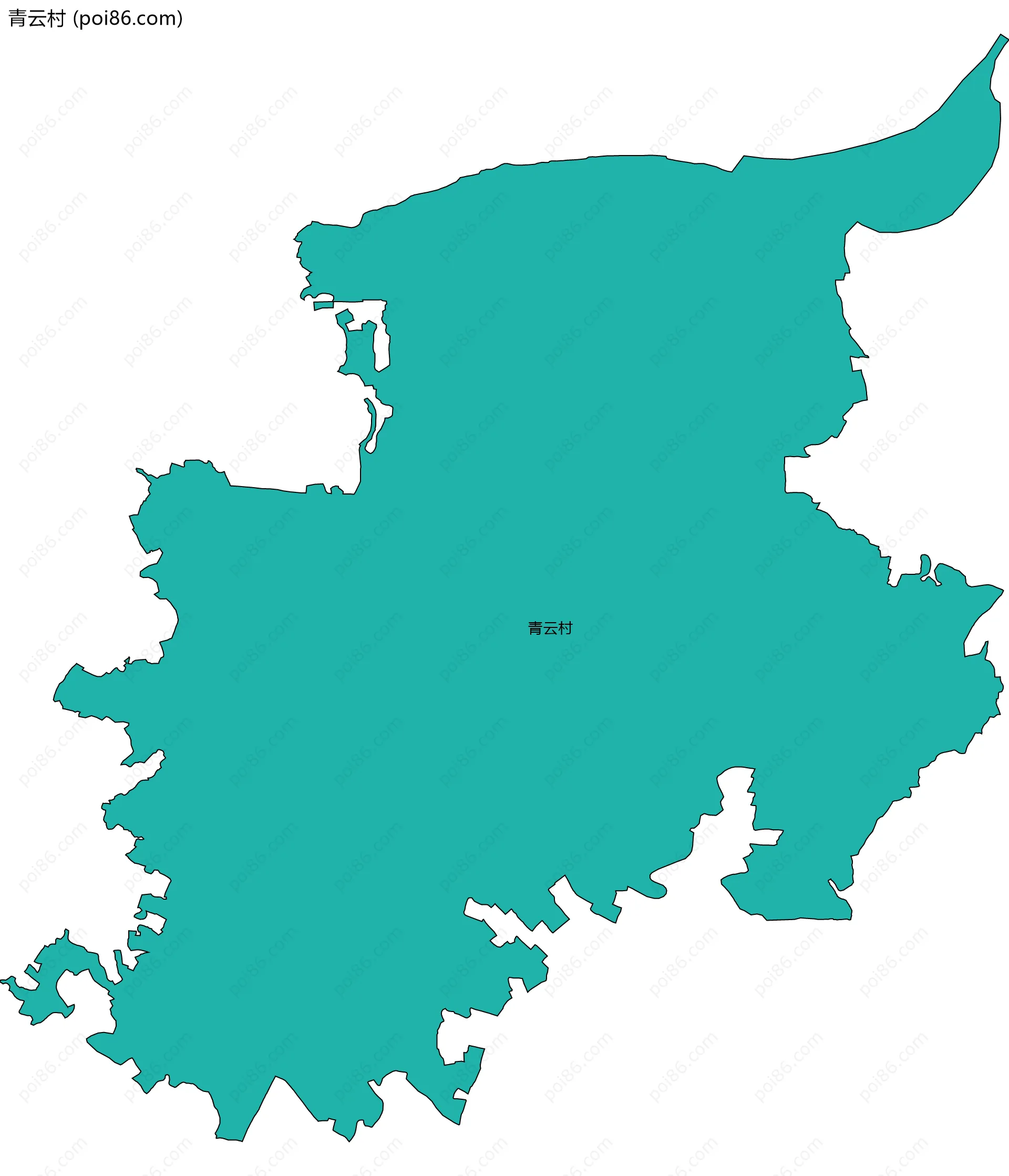 青云村边界地图